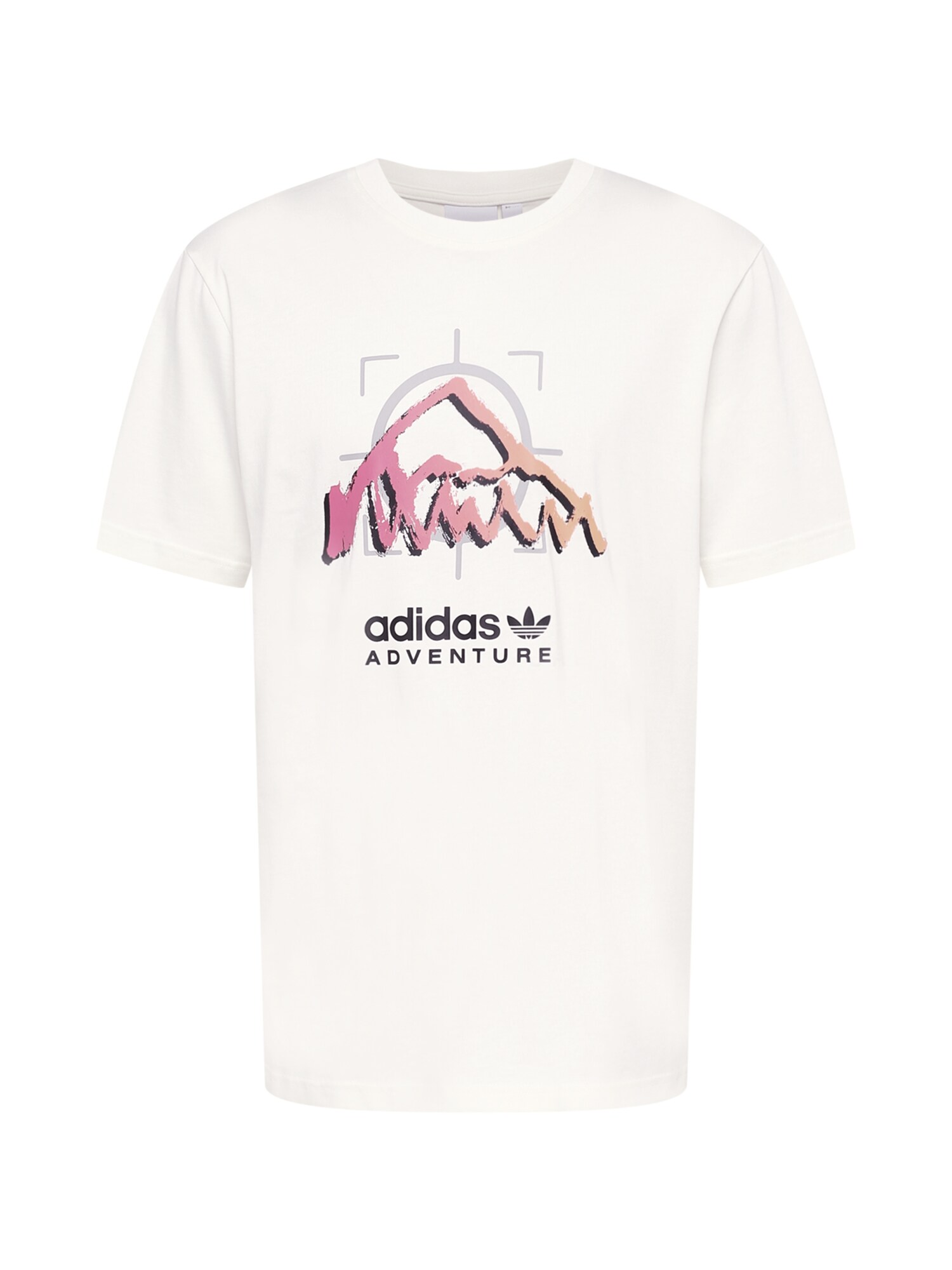 ADIDAS ORIGINALS Póló 'RIDE'  fehér / szürke / pasztellpiros