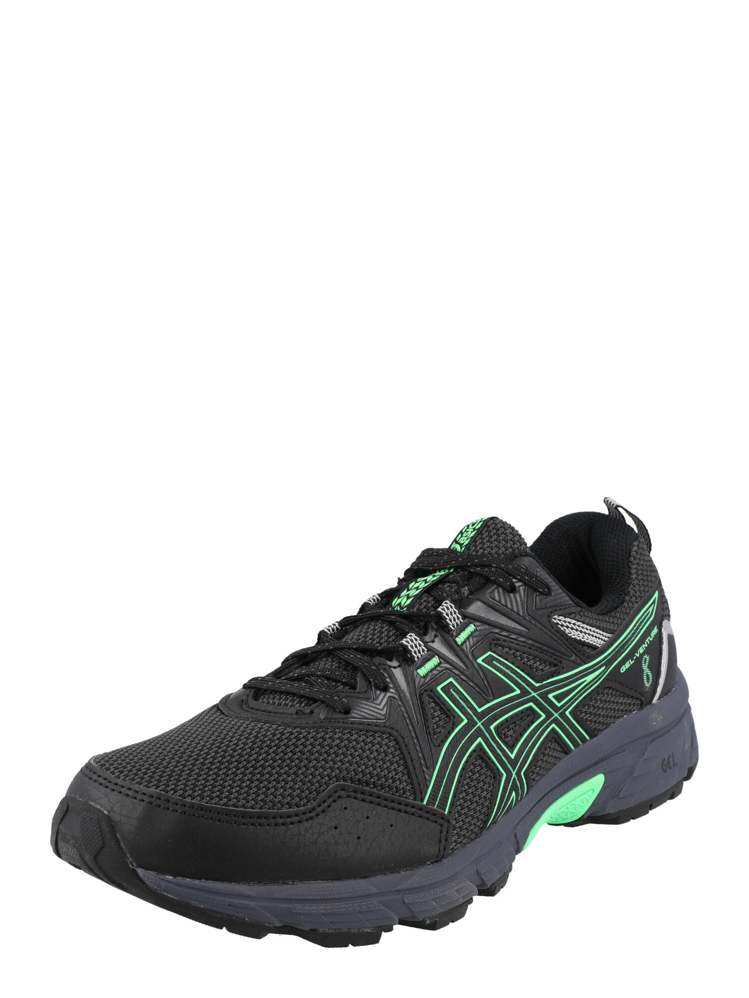 ASICS Futócipők 'Venture 8'  fekete / szürke / neonzöld