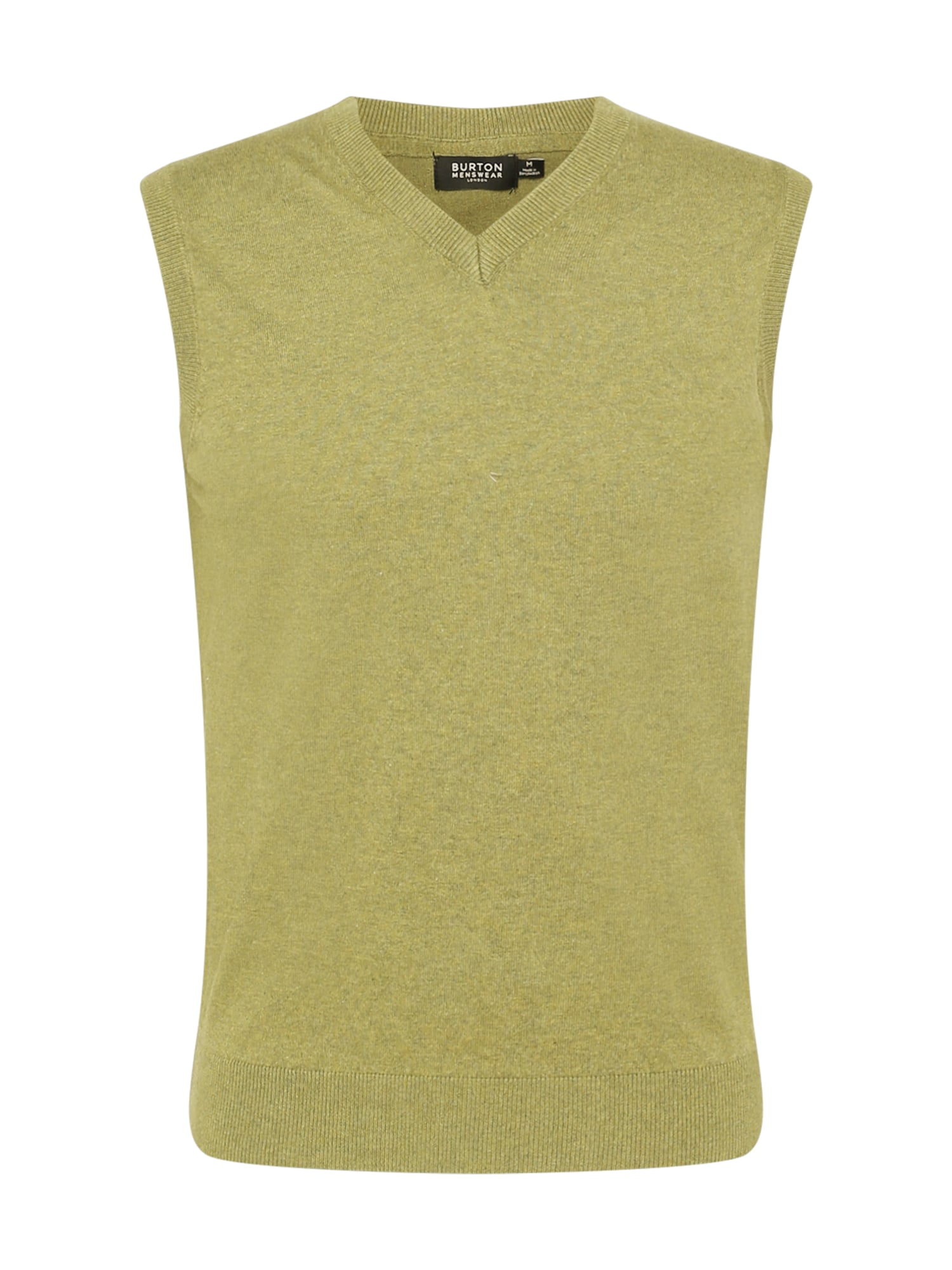 BURTON MENSWEAR LONDON Ujjatlan pulóverek 'Mark'  khaki