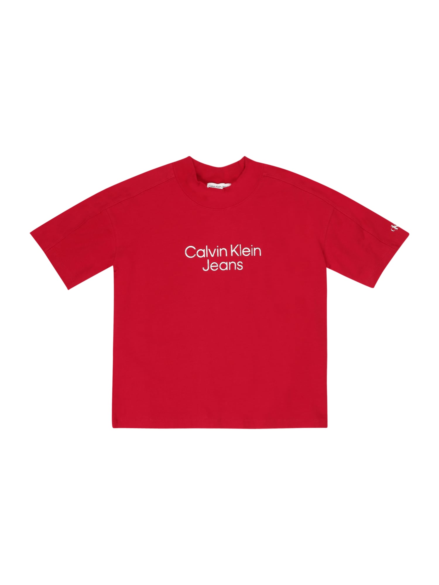 Calvin Klein Jeans Póló  tűzpiros / fehér