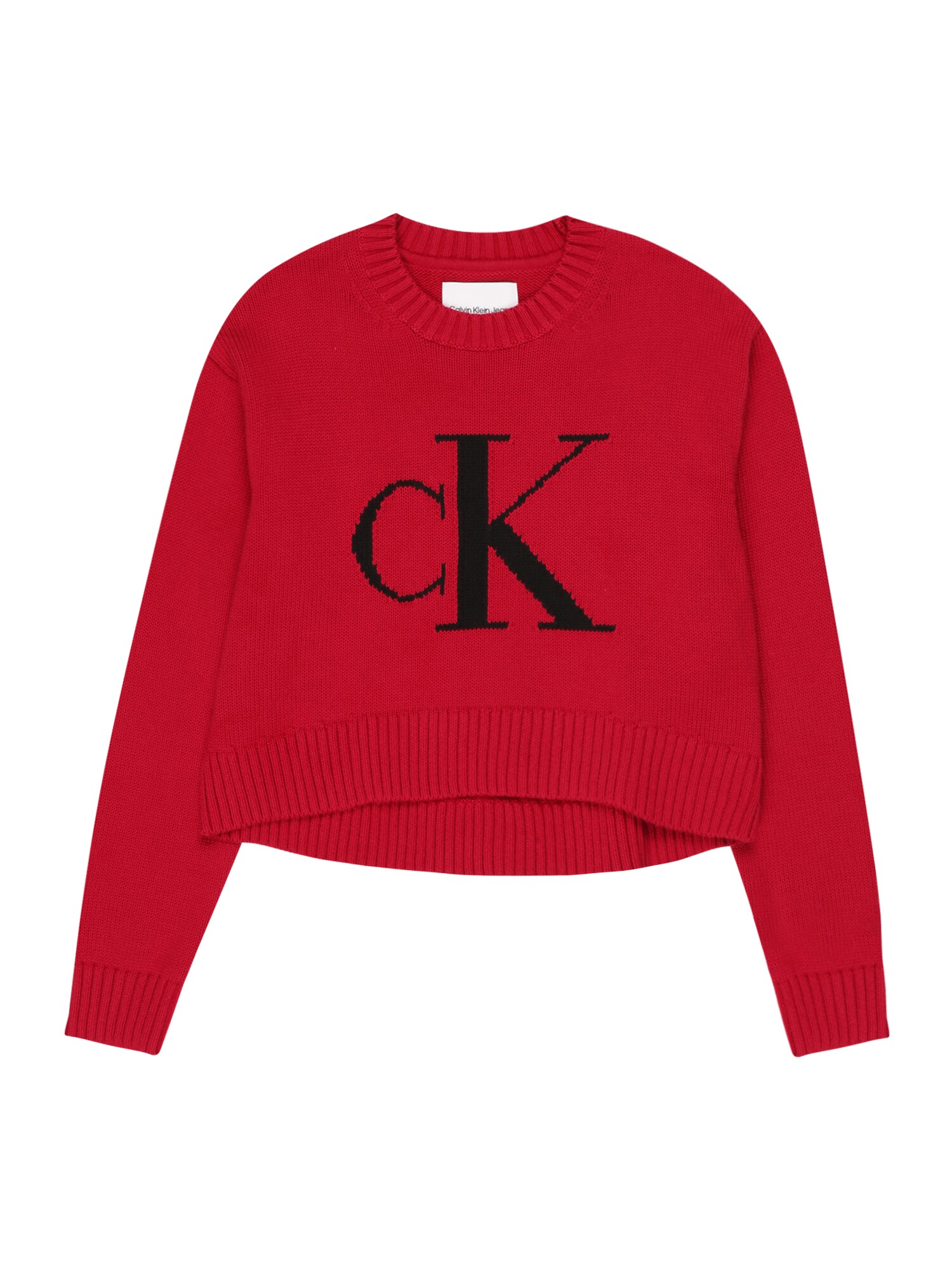 Calvin Klein Jeans Pulóver  piros / fekete
