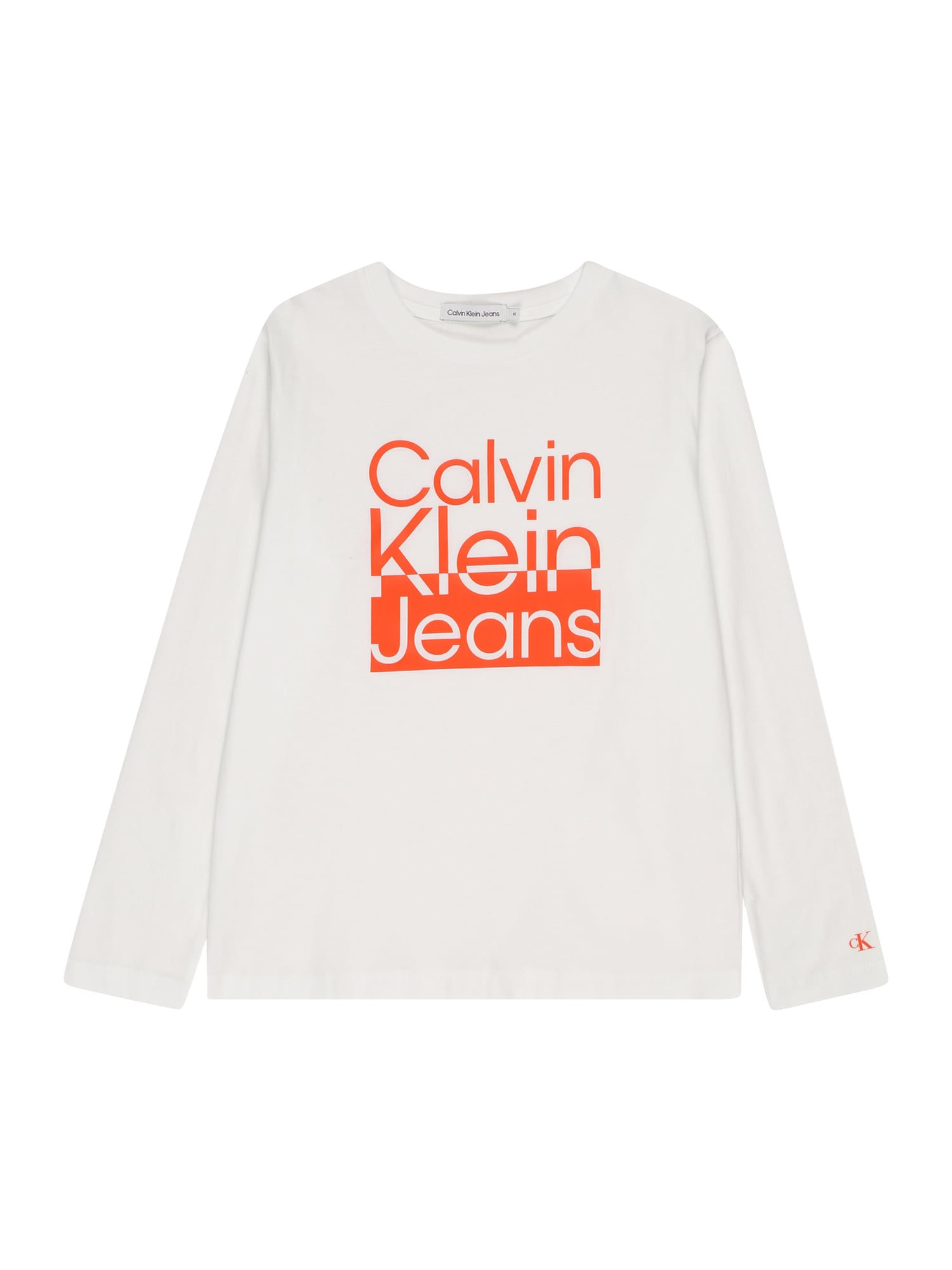 Calvin Klein Póló  fehér / mandarin