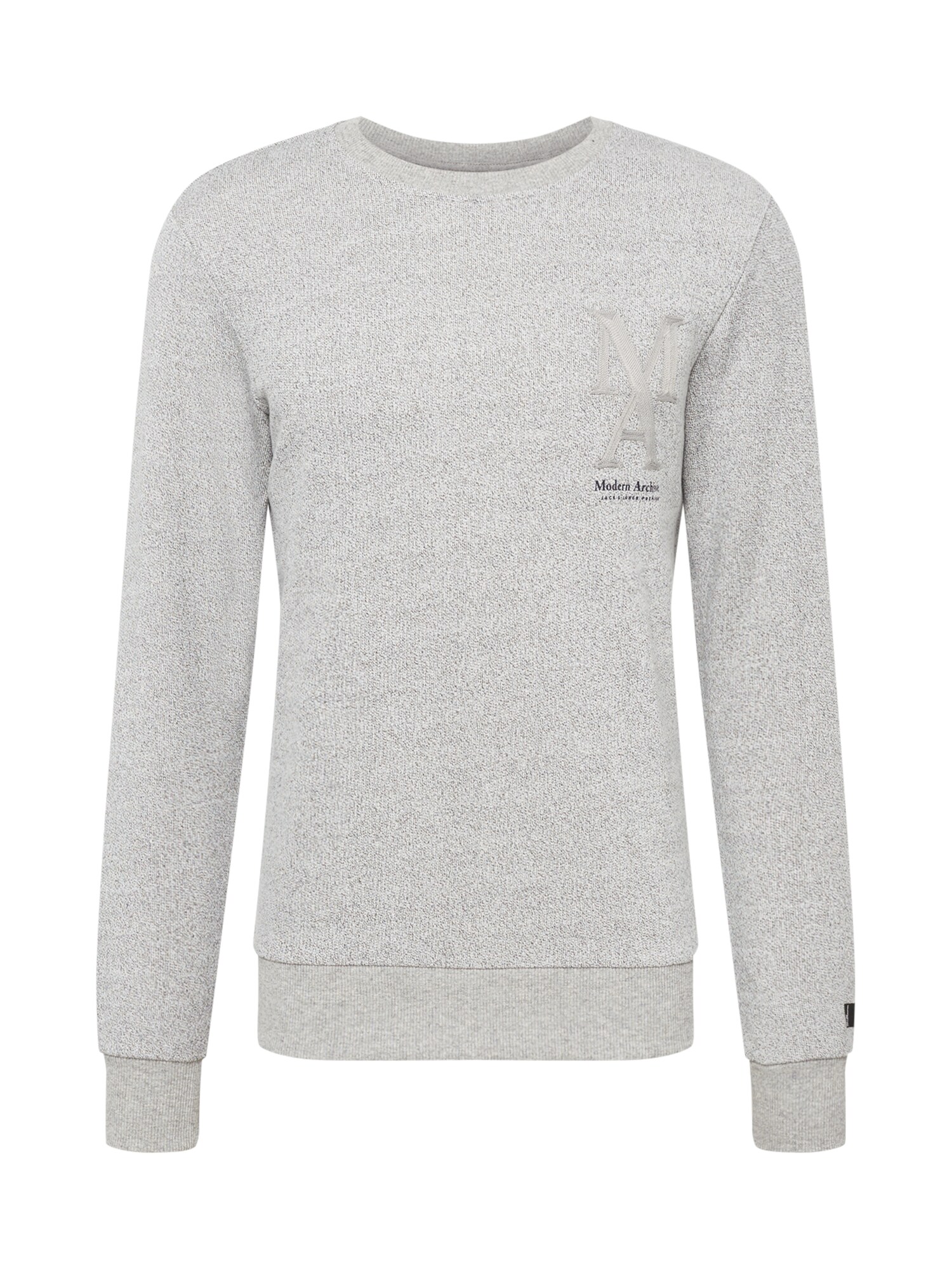 JACK & JONES Tréning póló 'MELVIN'  szürke melír / világosszürke / fekete