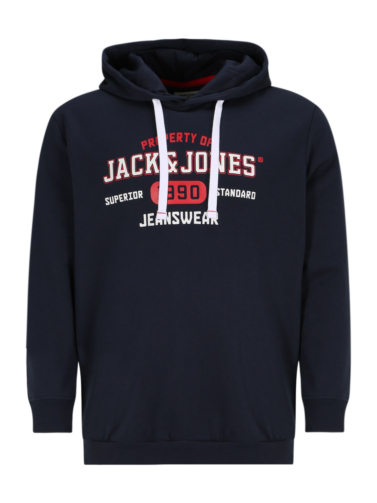 Jack & Jones Plus Tréning póló  tengerészkék / fehér / rozsdavörös