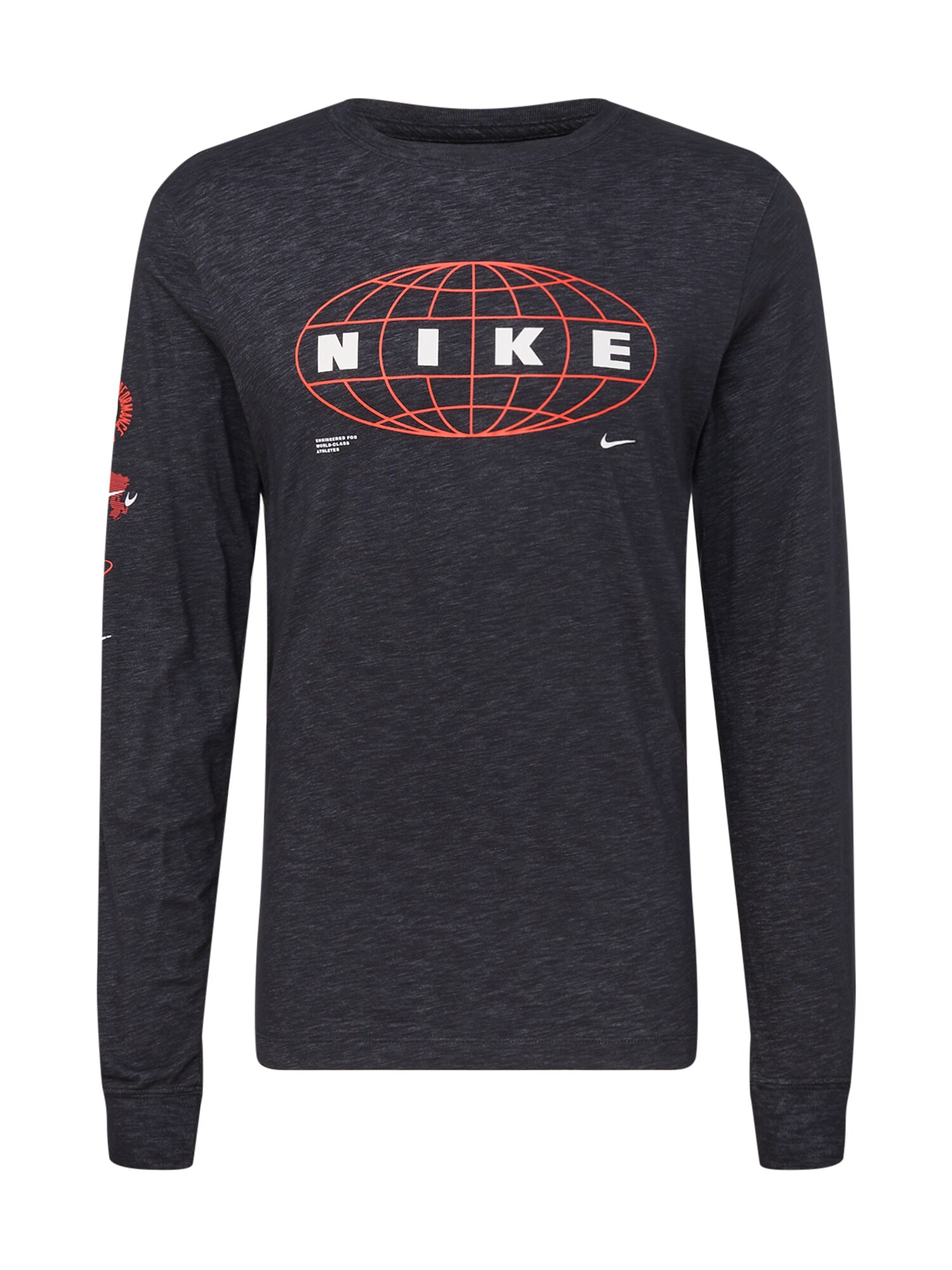 NIKE Funkcionális felső  fekete / piros / fehér