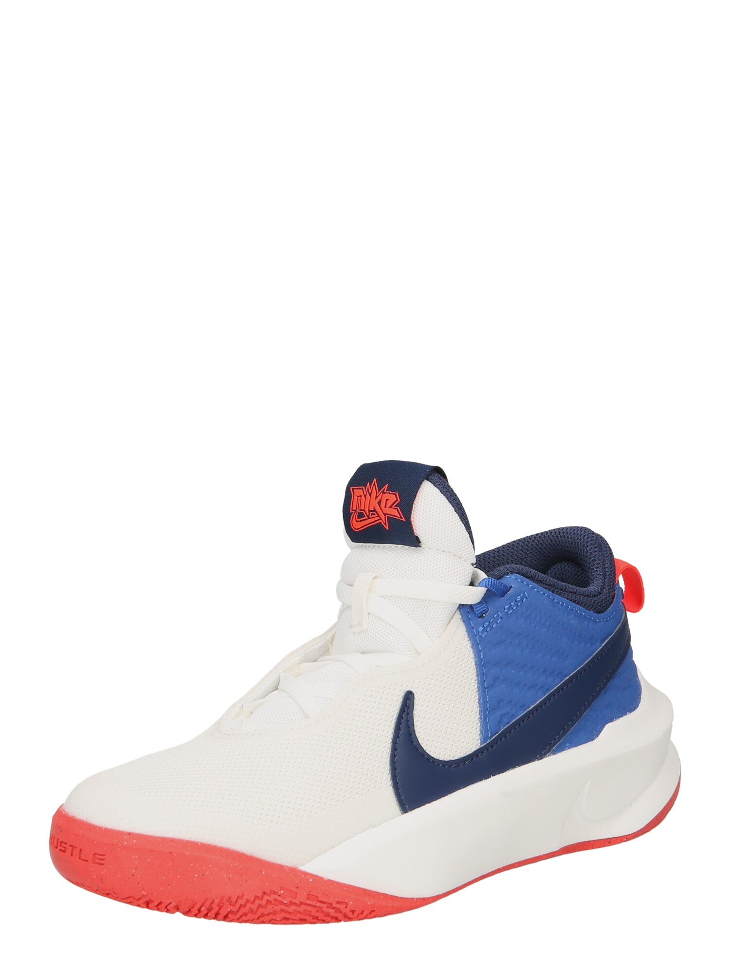 NIKE Sportcipő 'Team Hustle D 10'  fehér / kék / korál