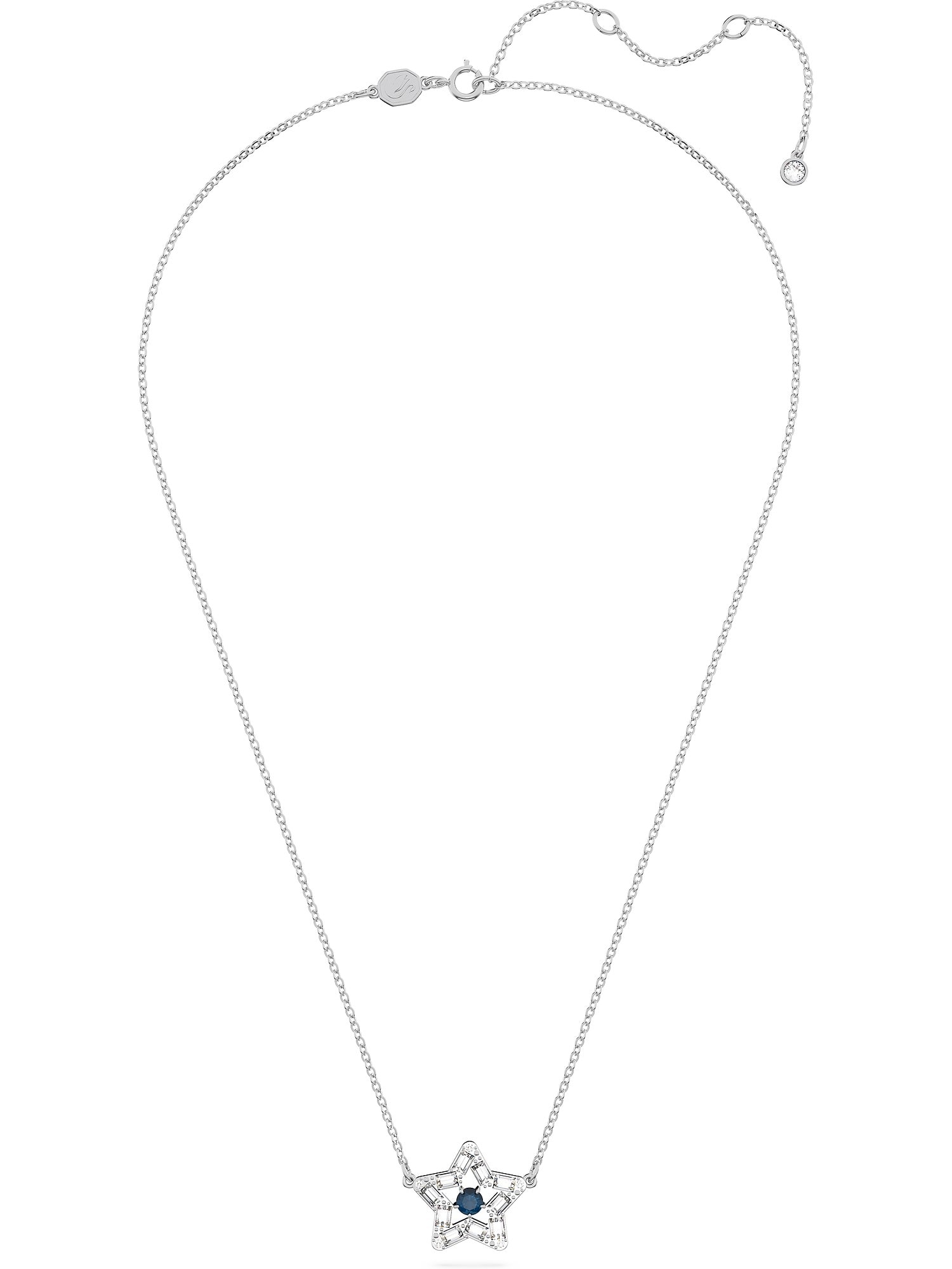 Swarovski Lánc 'Stella'  ezüst / éjkék