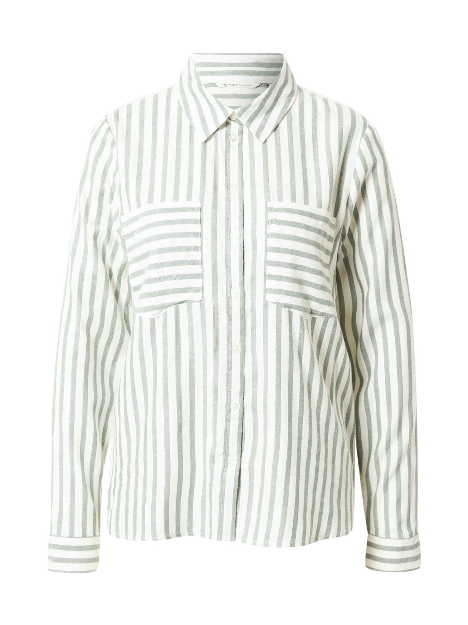 TOM TAILOR DENIM Blúz  fehér / kiwi