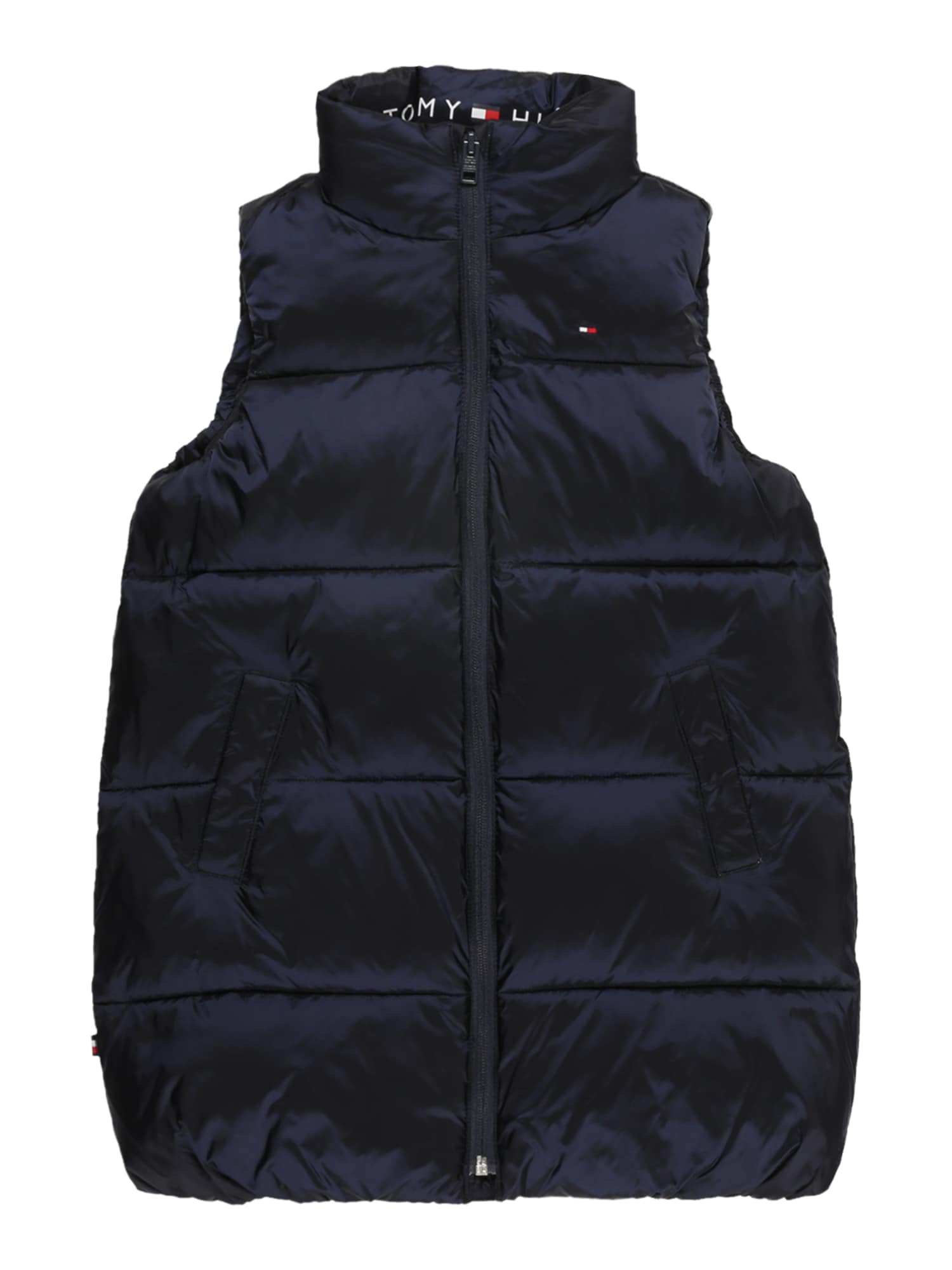 TOMMY HILFIGER Mellény  tengerészkék / fehér / tűzpiros