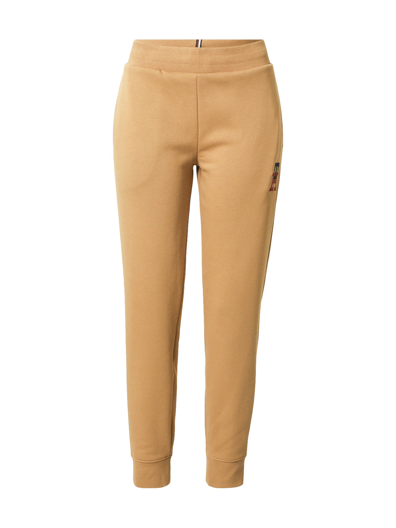 TOMMY HILFIGER Nadrág  világosbarna / tengerészkék / piros