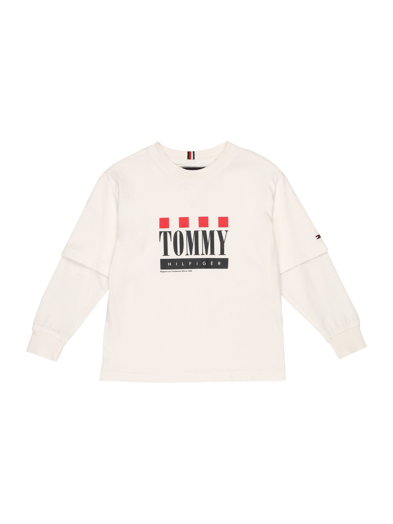 TOMMY HILFIGER Póló  fehér / fekete / piros