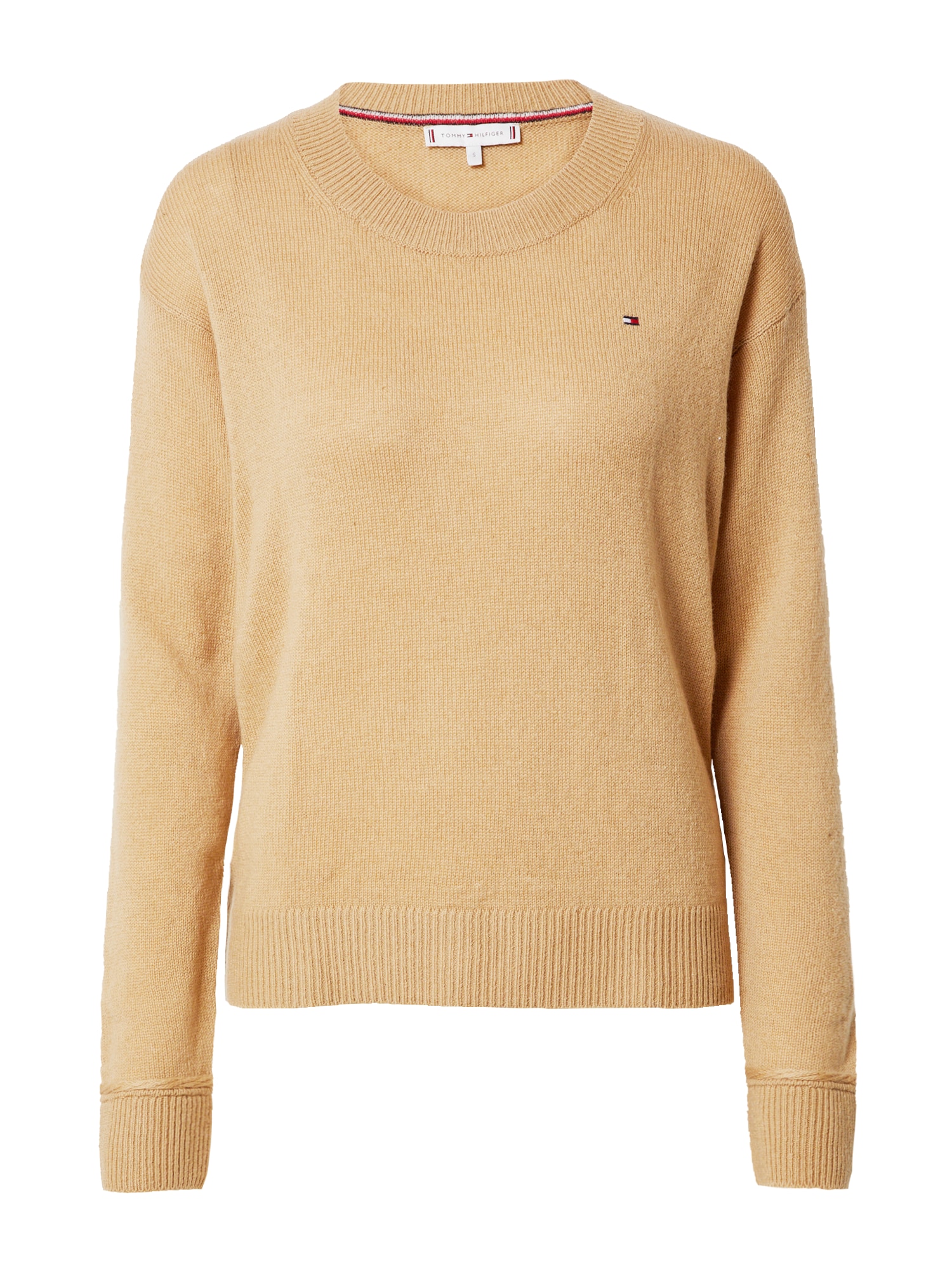 TOMMY HILFIGER Pulóver  karamell / tengerészkék / fehér / rikító piros