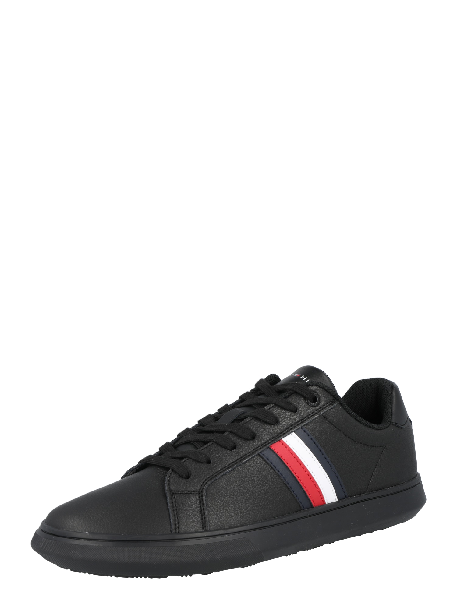 TOMMY HILFIGER Rövid szárú edzőcipők  fekete / fehér / piros / tengerészkék