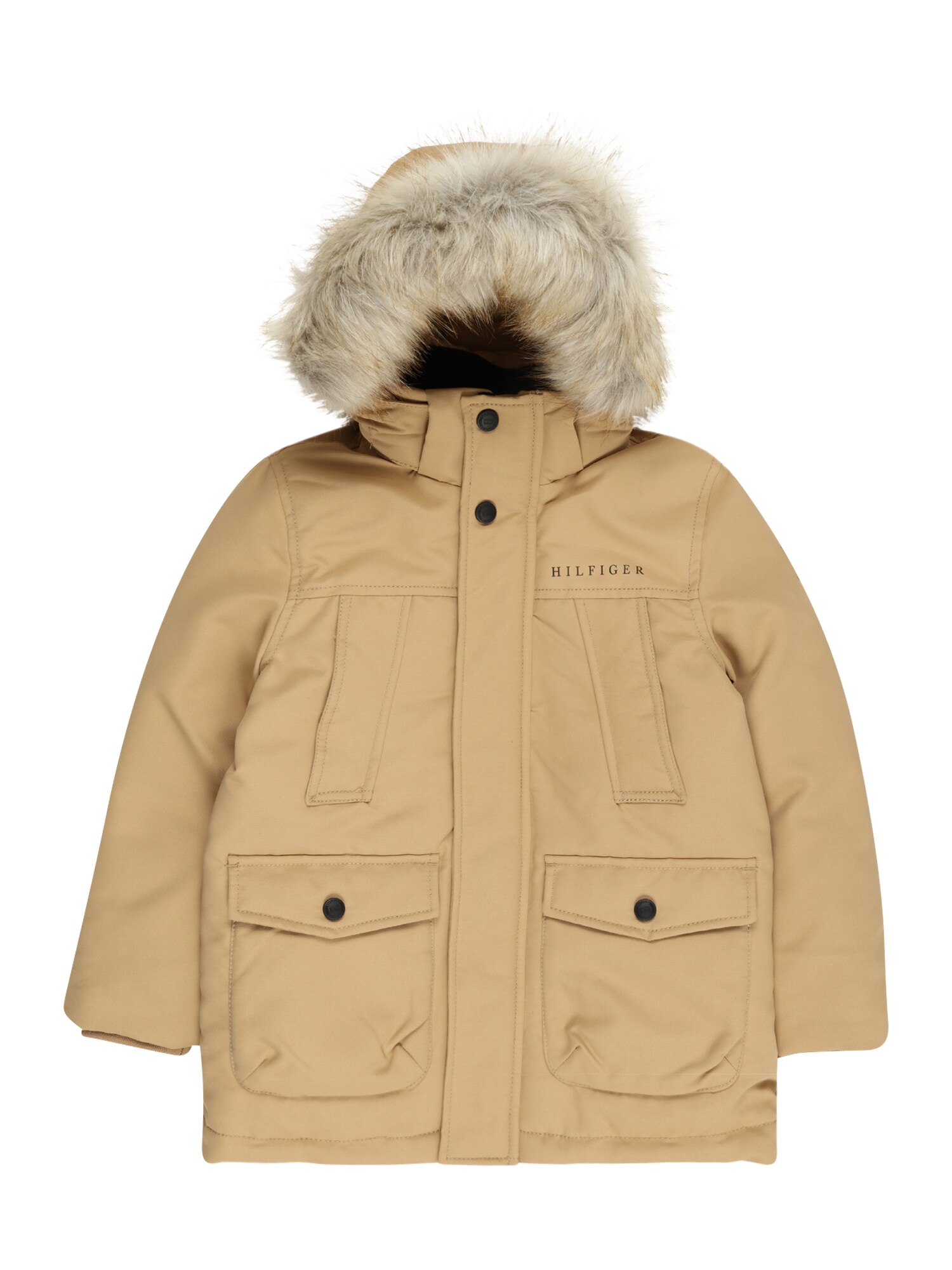 TOMMY HILFIGER Téli dzseki 'TECH'  teveszín / fekete