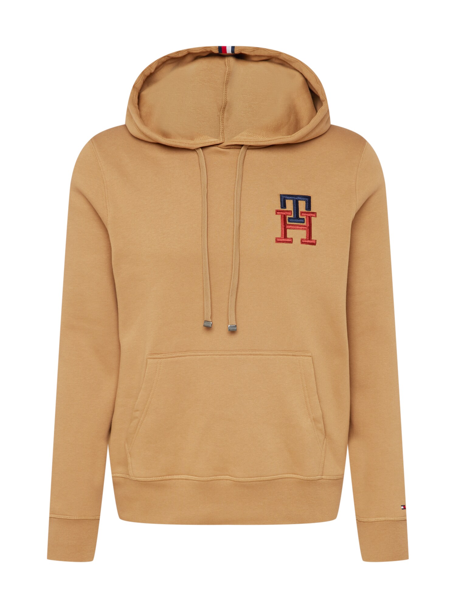 TOMMY HILFIGER Tréning póló  éjkék / tűzpiros / cappuccinobarna