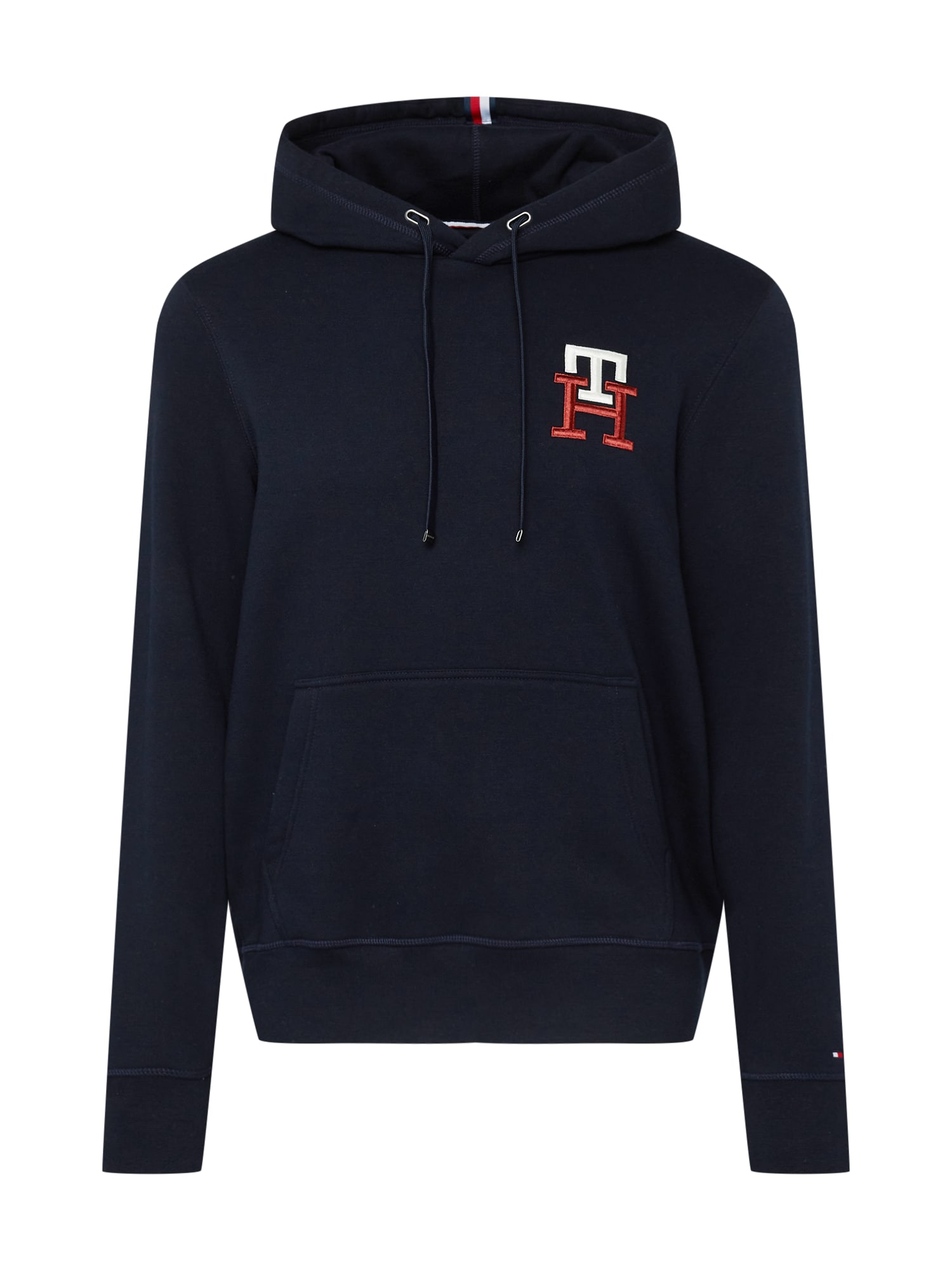 TOMMY HILFIGER Tréning póló  fehér / tűzpiros / tengerészkék