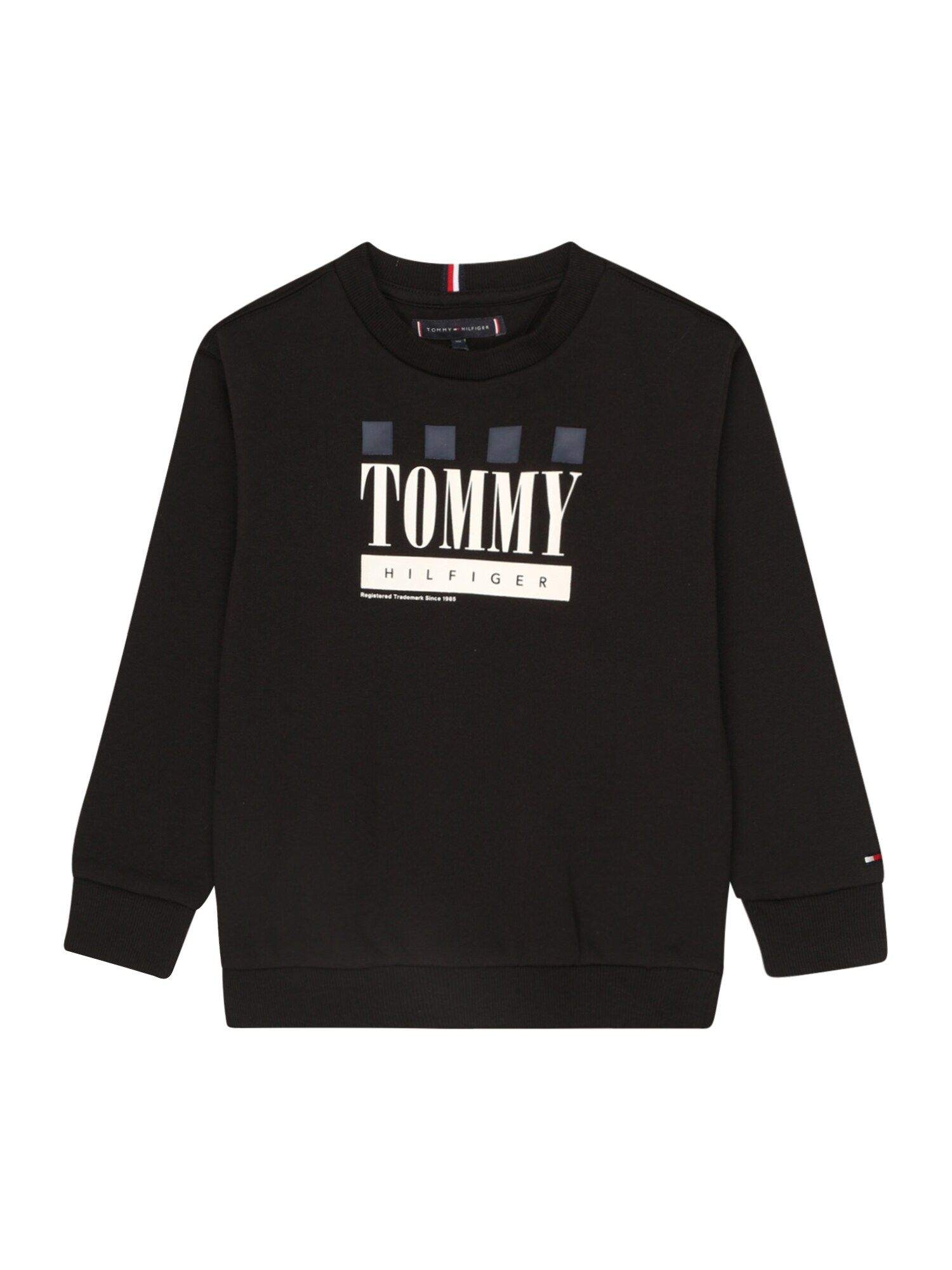 TOMMY HILFIGER Tréning póló  fekete / fehér / tengerészkék