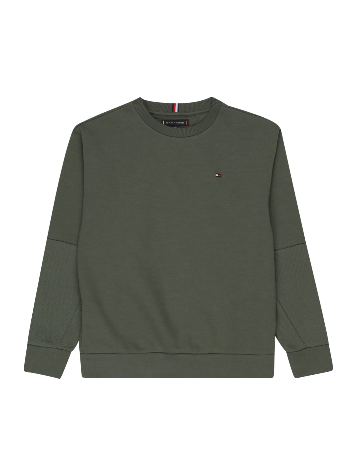 TOMMY HILFIGER Tréning póló  sötétzöld / fehér / piros / tengerészkék