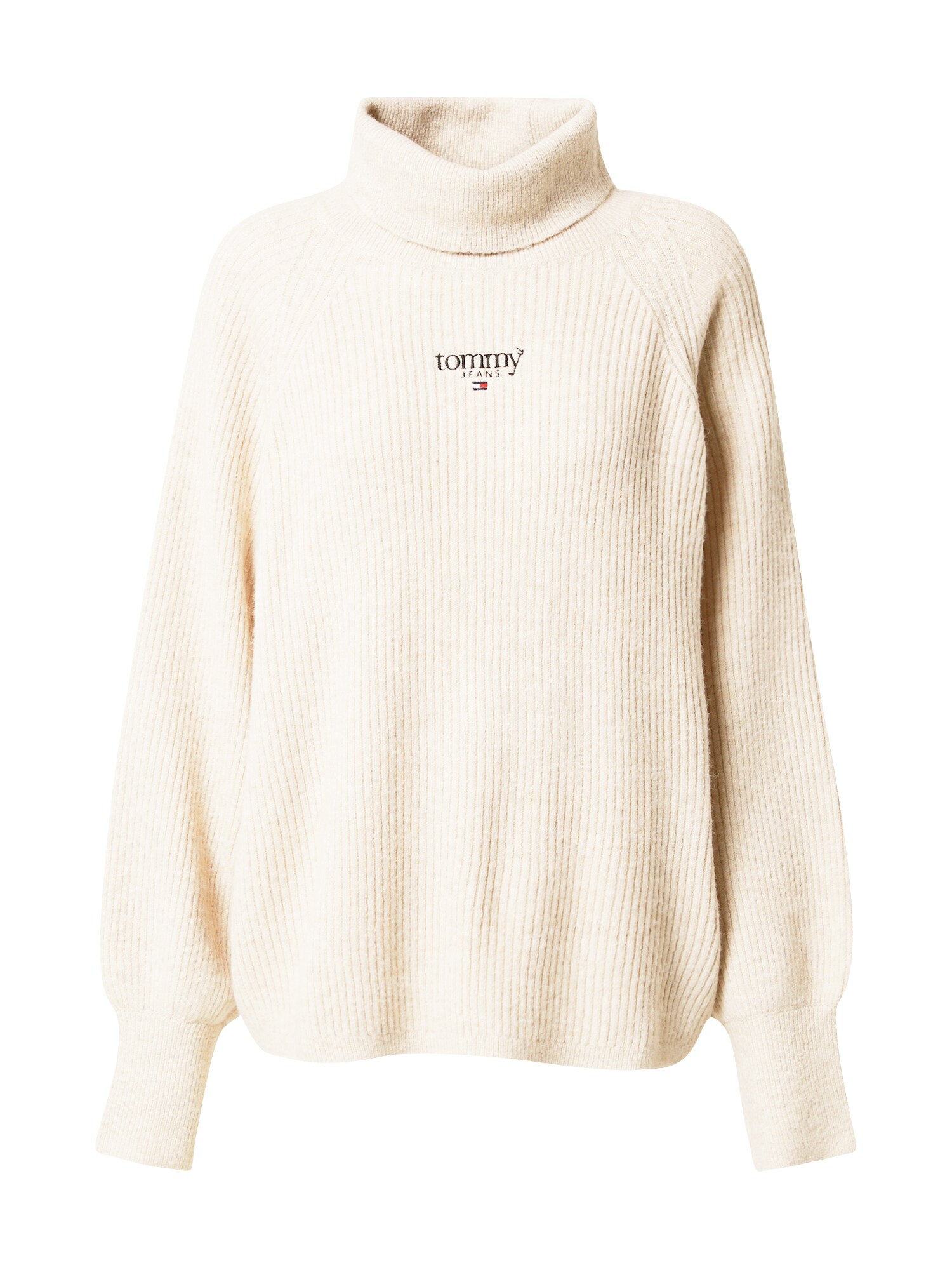 Tommy Jeans Pulóver  bézs / fekete / piros