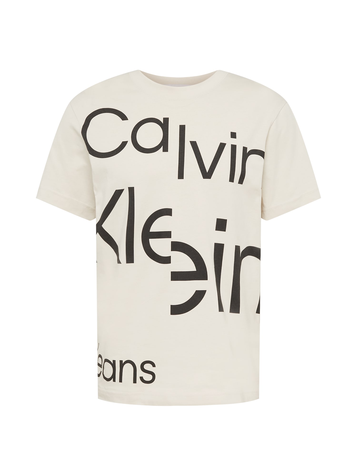 Calvin Klein Jeans Póló  fekete / piszkosfehér