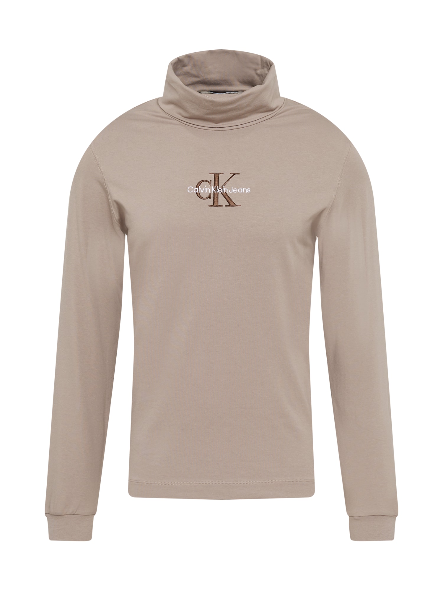 Calvin Klein Jeans Póló  homok / fehér / sötét barna