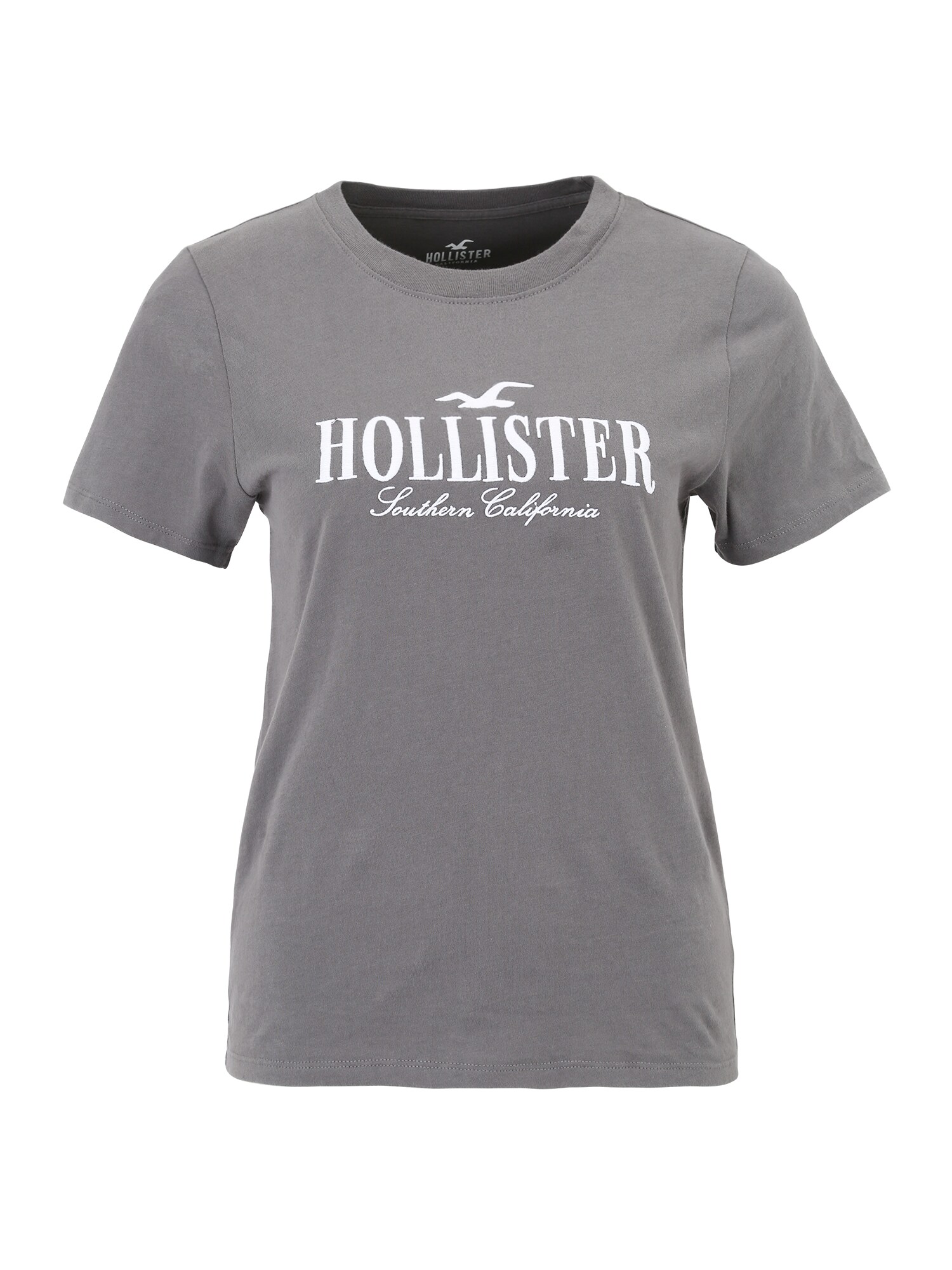 HOLLISTER Póló  szürke / fehér