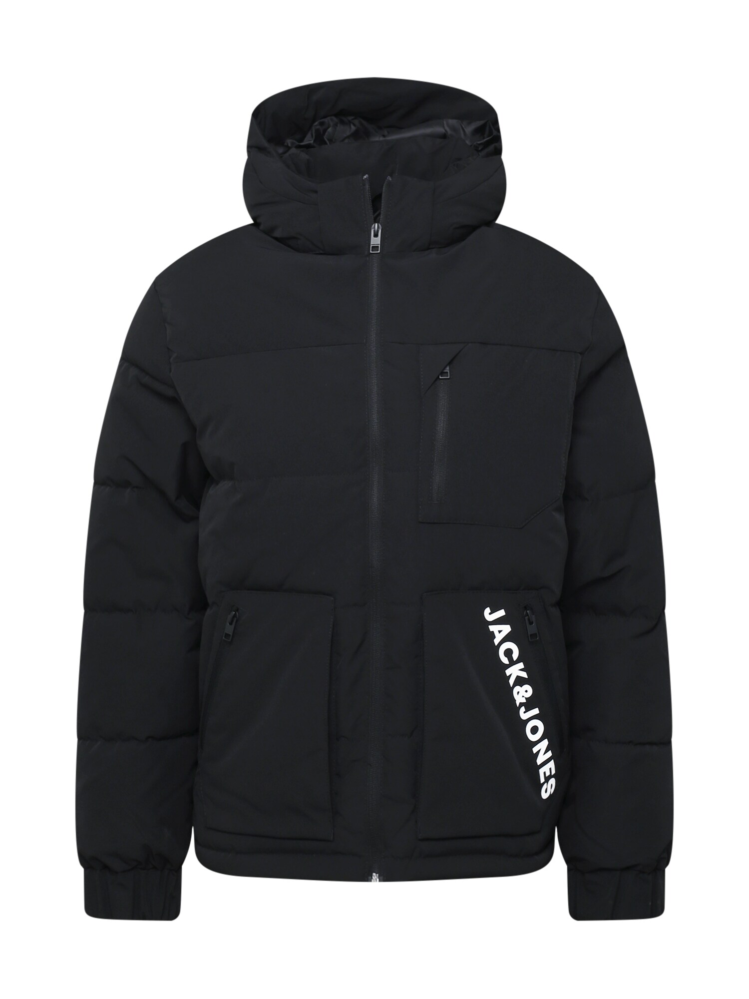 JACK & JONES Átmeneti dzseki 'OTTO'  fekete / fehér