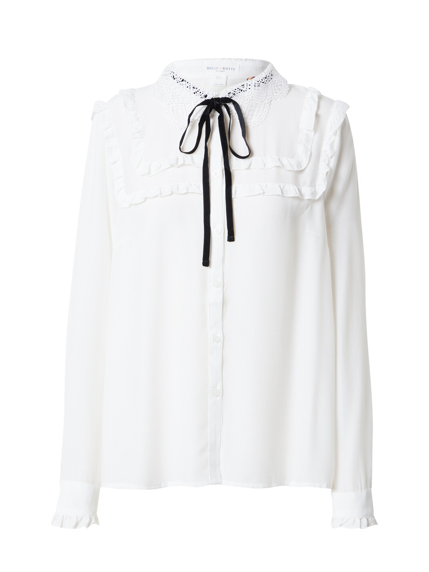 Lindex Blúz 'Carrie'  fehér / fekete