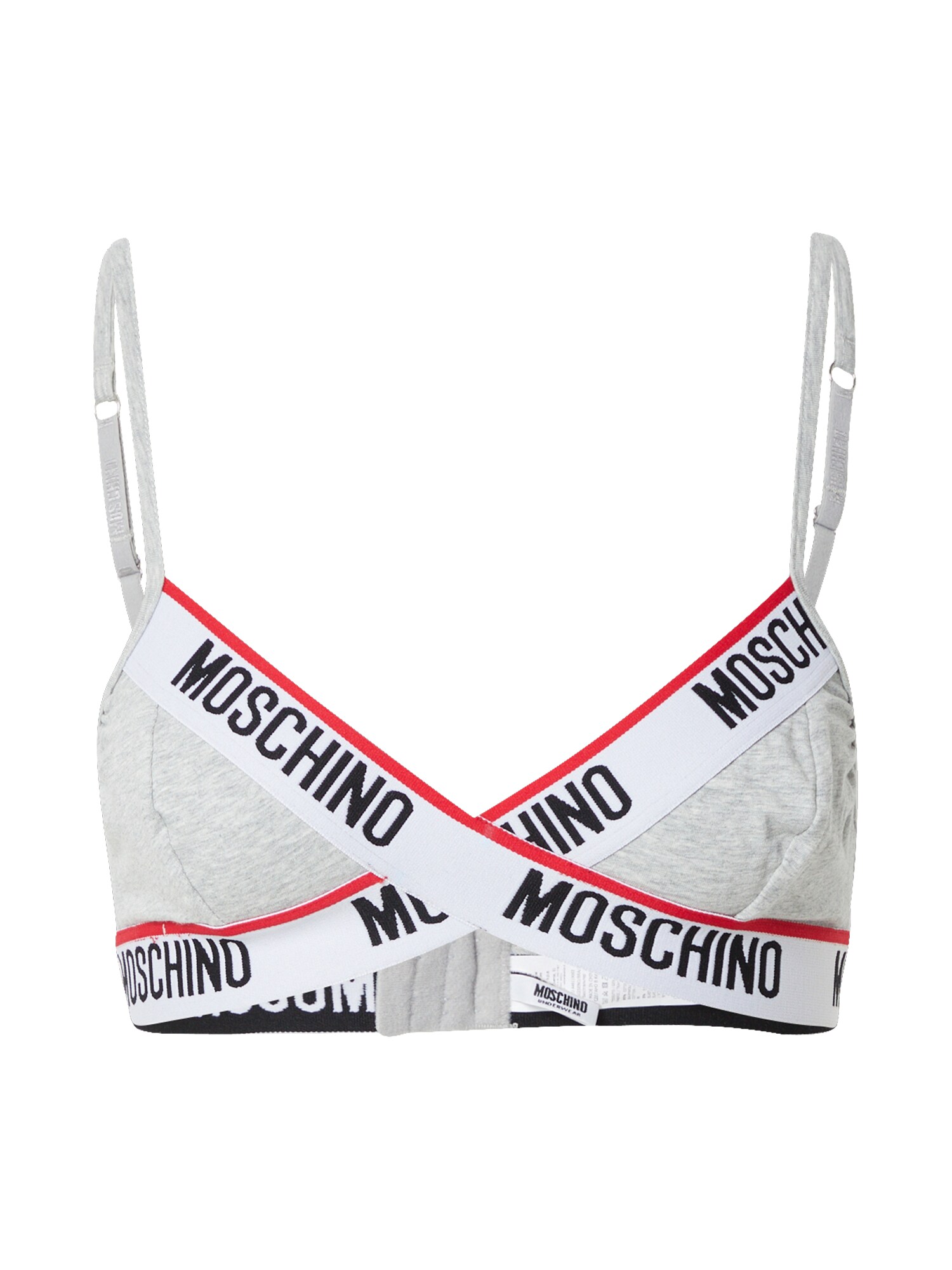 Moschino Underwear Melltartó  szürke melír / fehér / piros