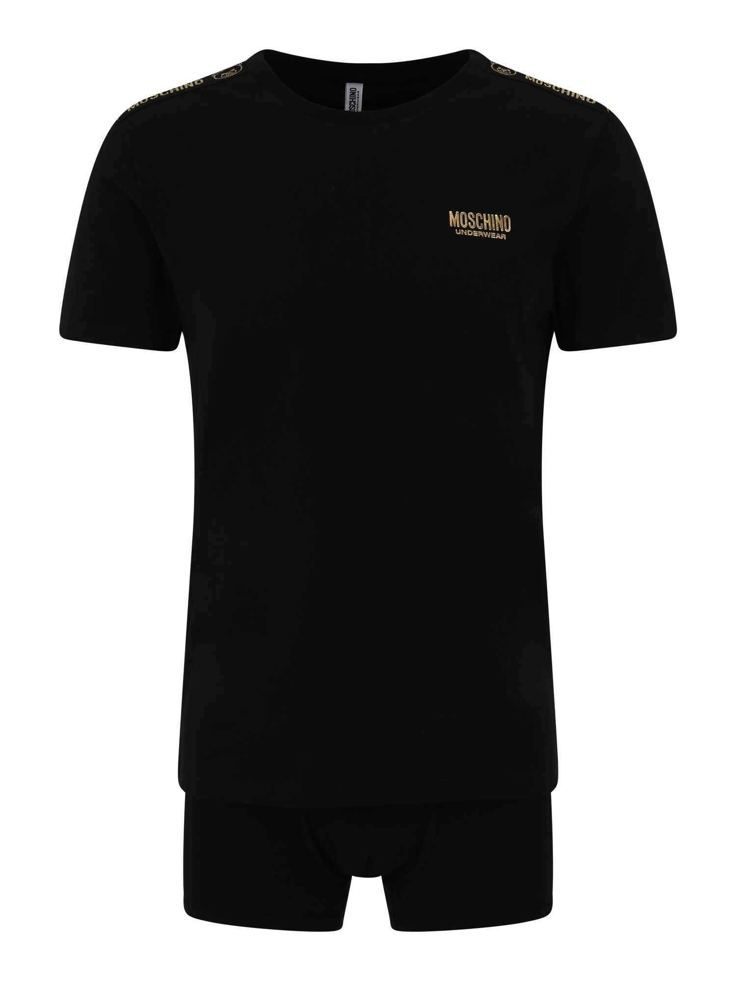 Moschino Underwear Rövid pizsama  fekete / arany