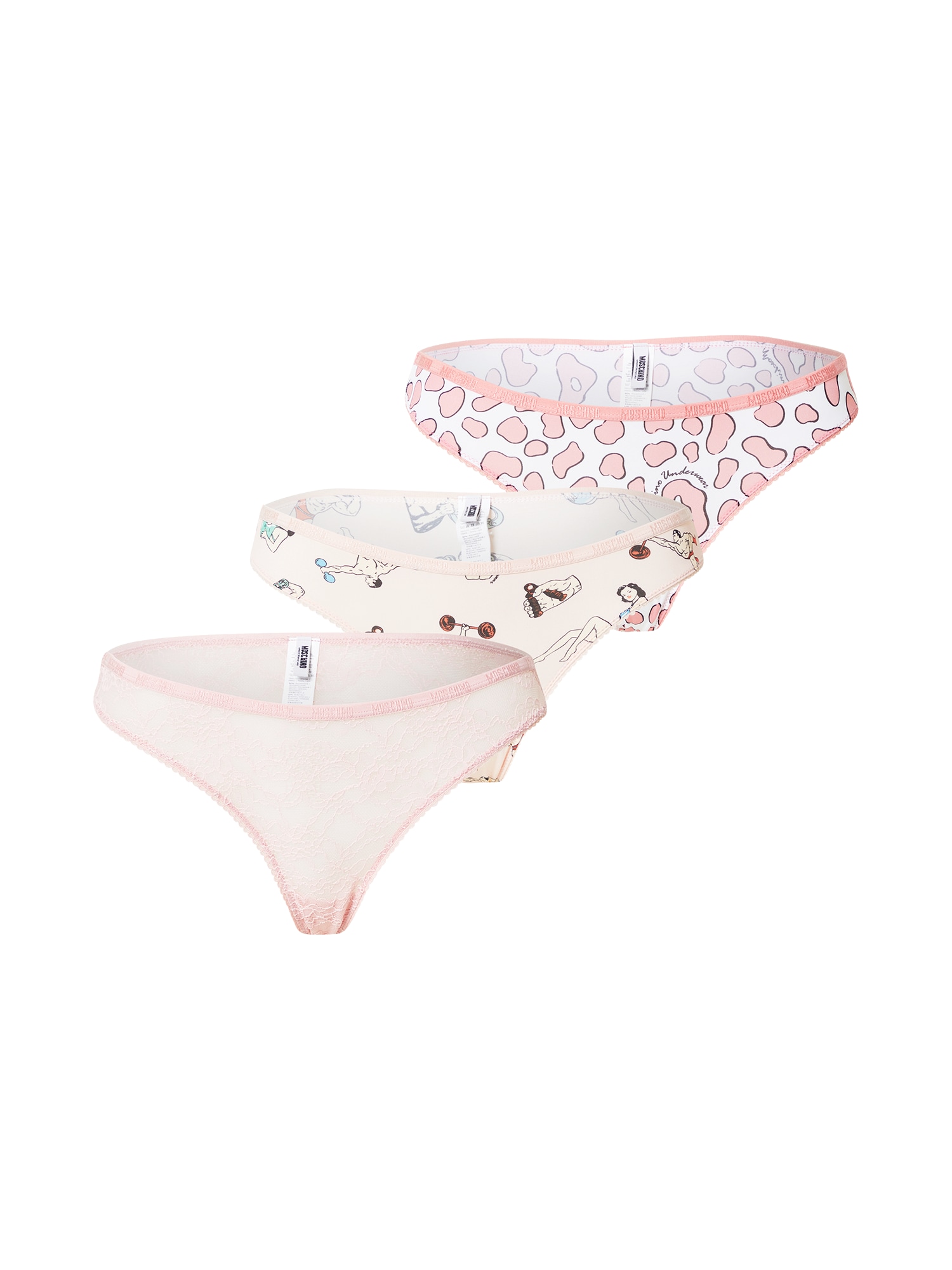 Moschino Underwear Slip  világos-rózsaszín / fehér / fekete / bézs