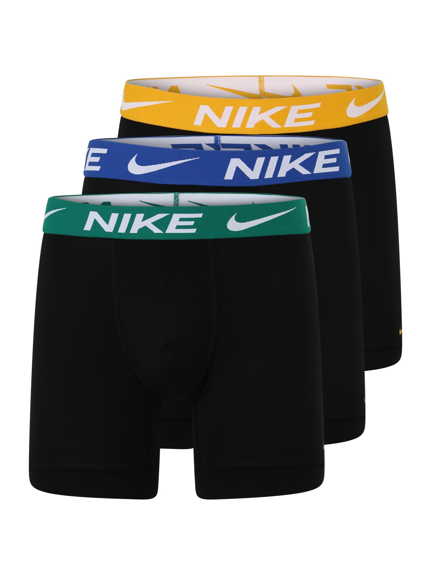 NIKE Sport alsónadrágok  fekete / sötétkék / sötétzöld / sáfrány