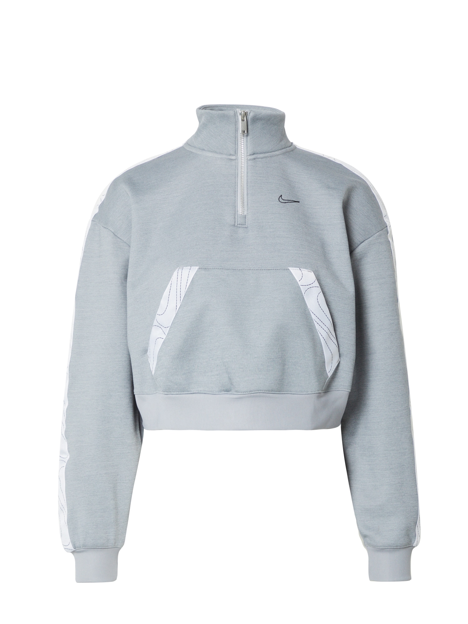NIKE Sport szabadidős felsők  világosszürke / fekete / fehér
