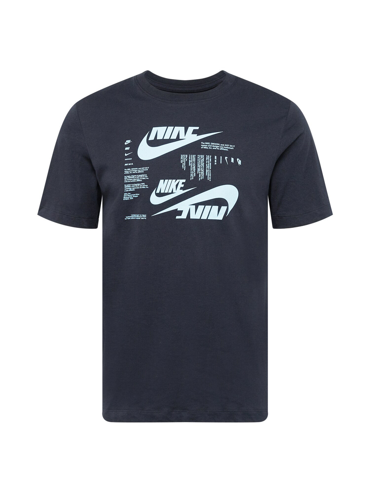 Nike Sportswear Póló  fekete / világoskék