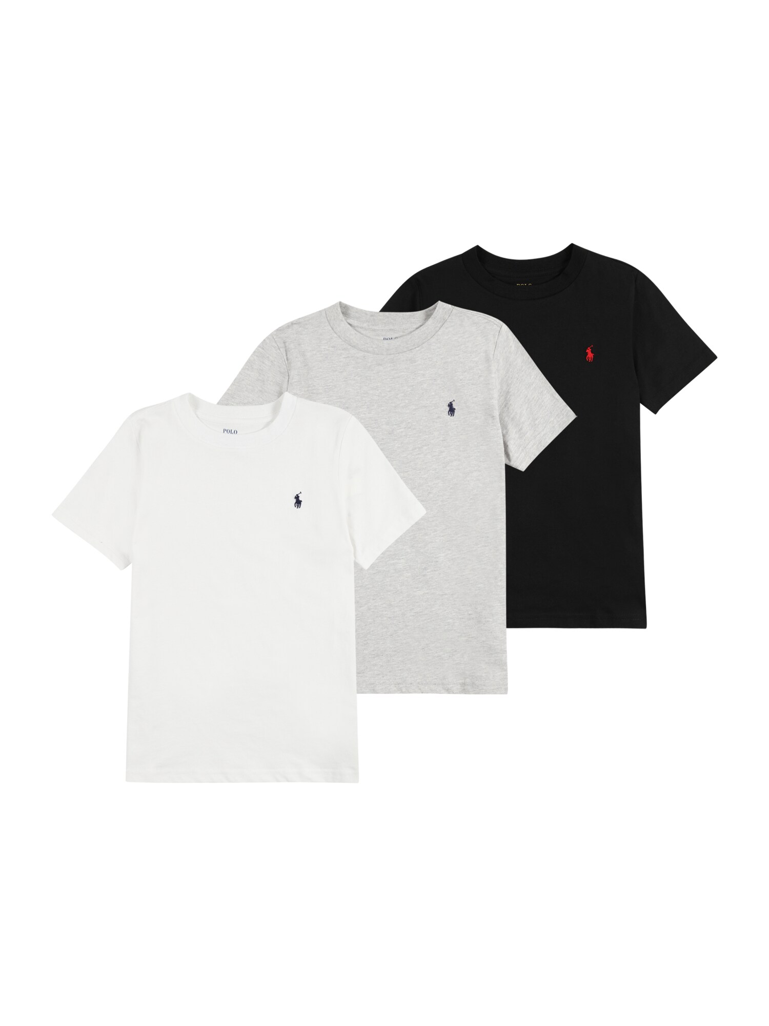 Polo Ralph Lauren Póló  fehér / világosszürke / fekete / piros