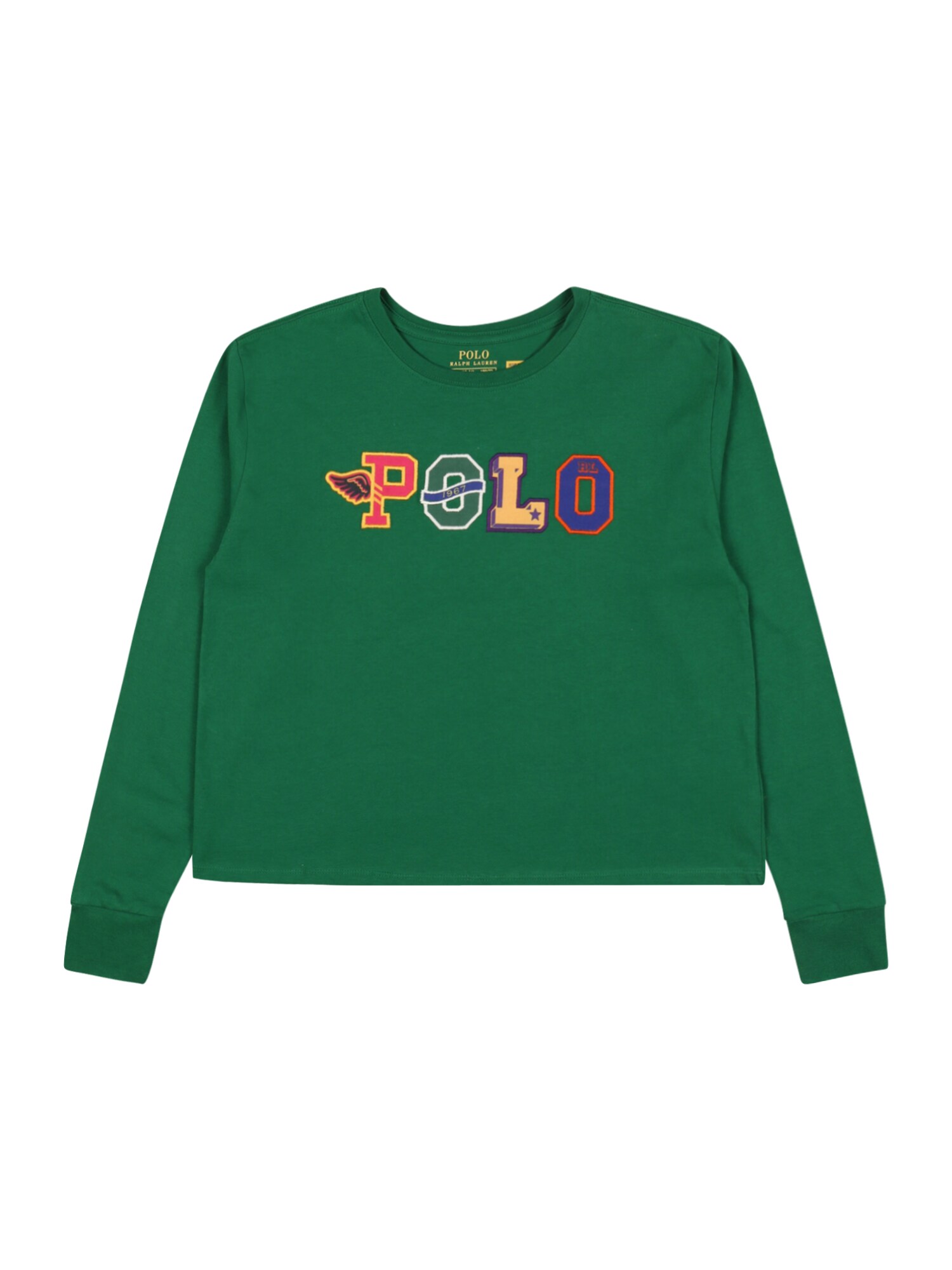 Polo Ralph Lauren Póló  fűzöld / fehér / limone / sötétlila