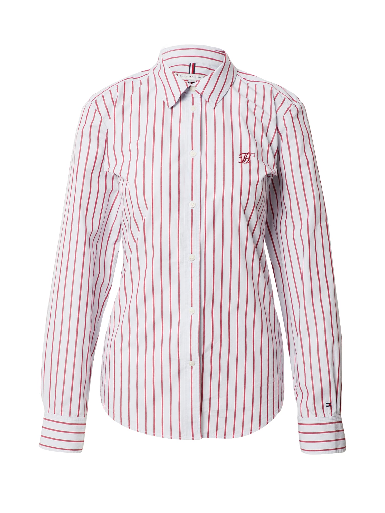 TOMMY HILFIGER Blúz  lilásvörös / fehér