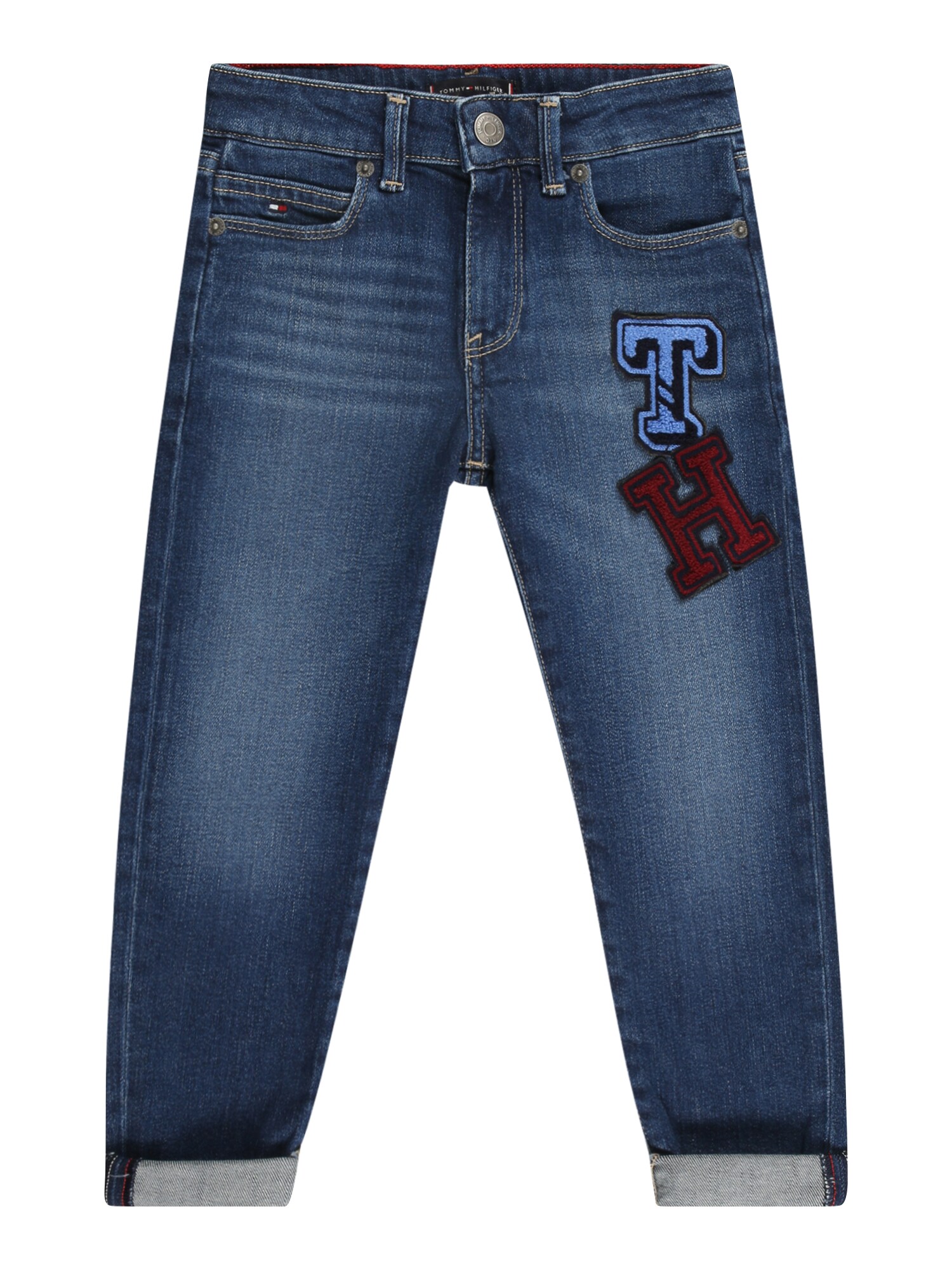TOMMY HILFIGER Farmer  kék farmer / burgundi vörös / kék / éjkék