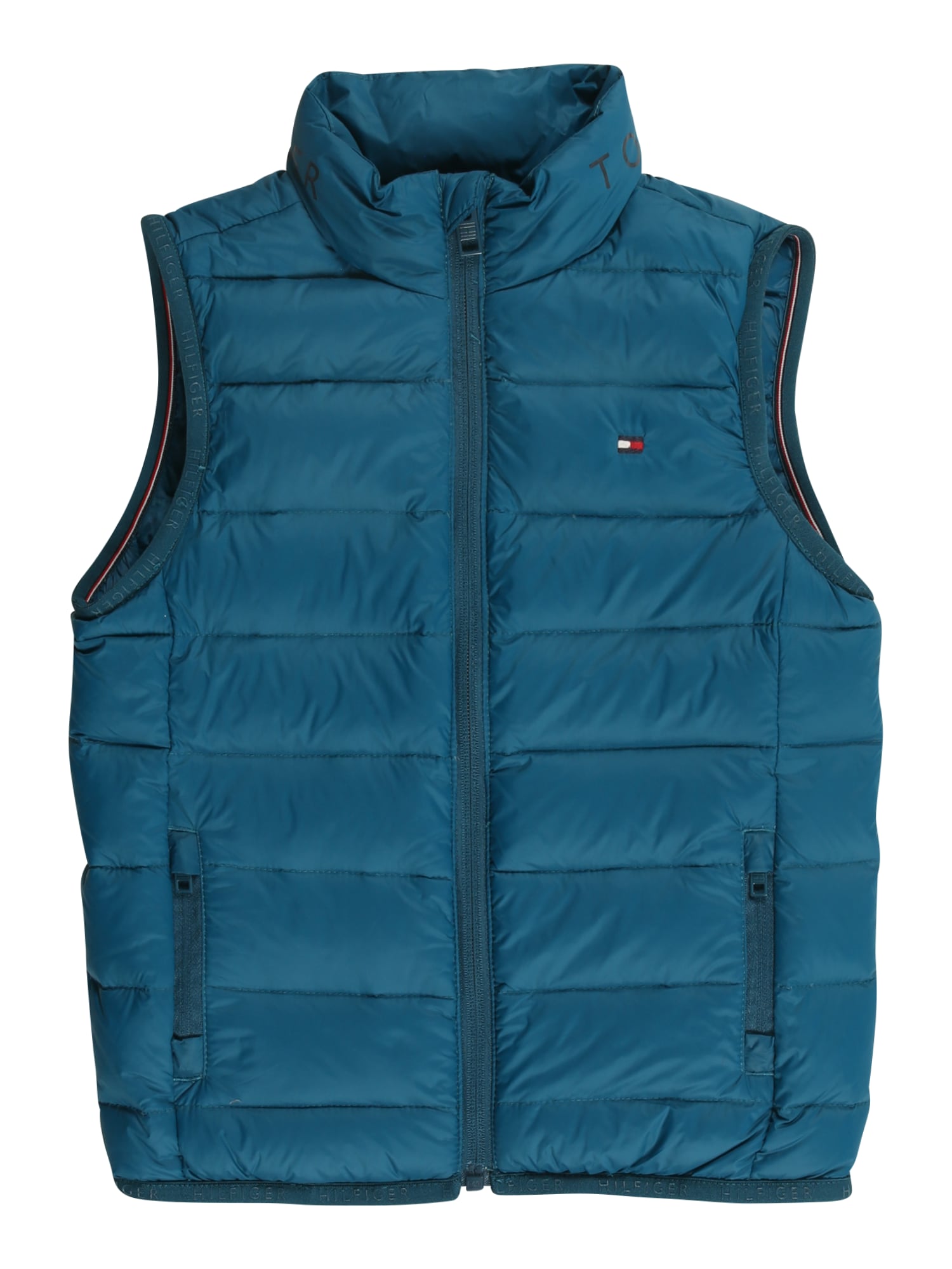 TOMMY HILFIGER Mellény  benzin / sötétkék / piros / fehér
