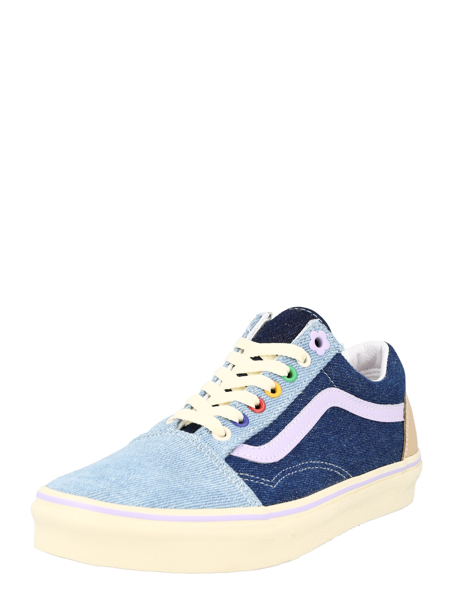VANS Rövid szárú edzőcipők 'Old Skool'  világoskék / kék farmer / fehér