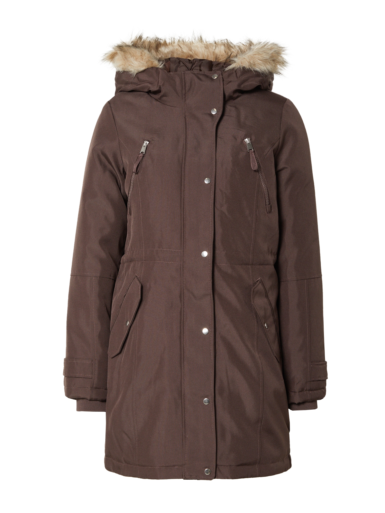 VERO MODA Téli parka 'TRACK'  csokoládé / világosbarna