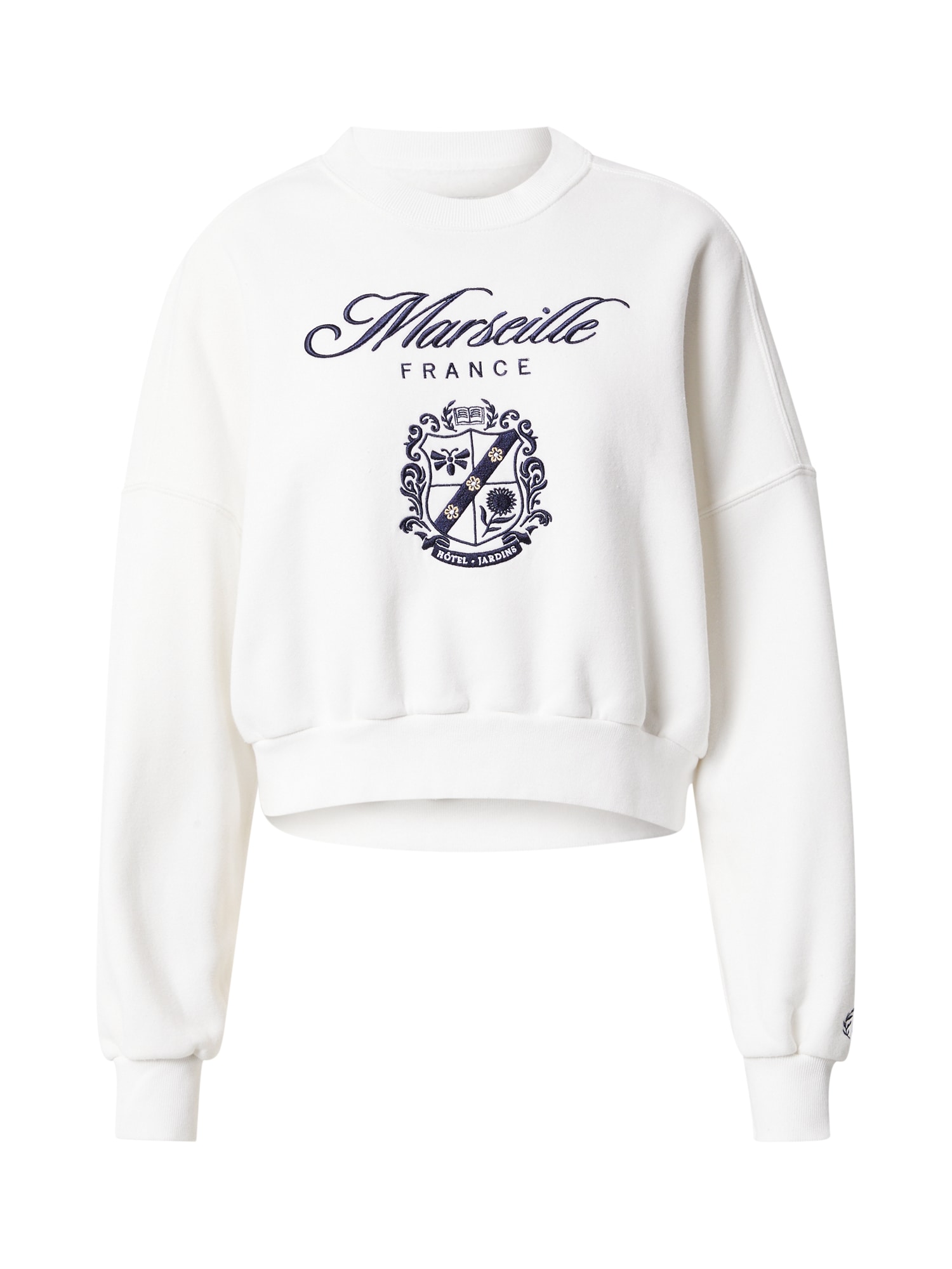 Abercrombie & Fitch Tréning póló  fehér / éjkék