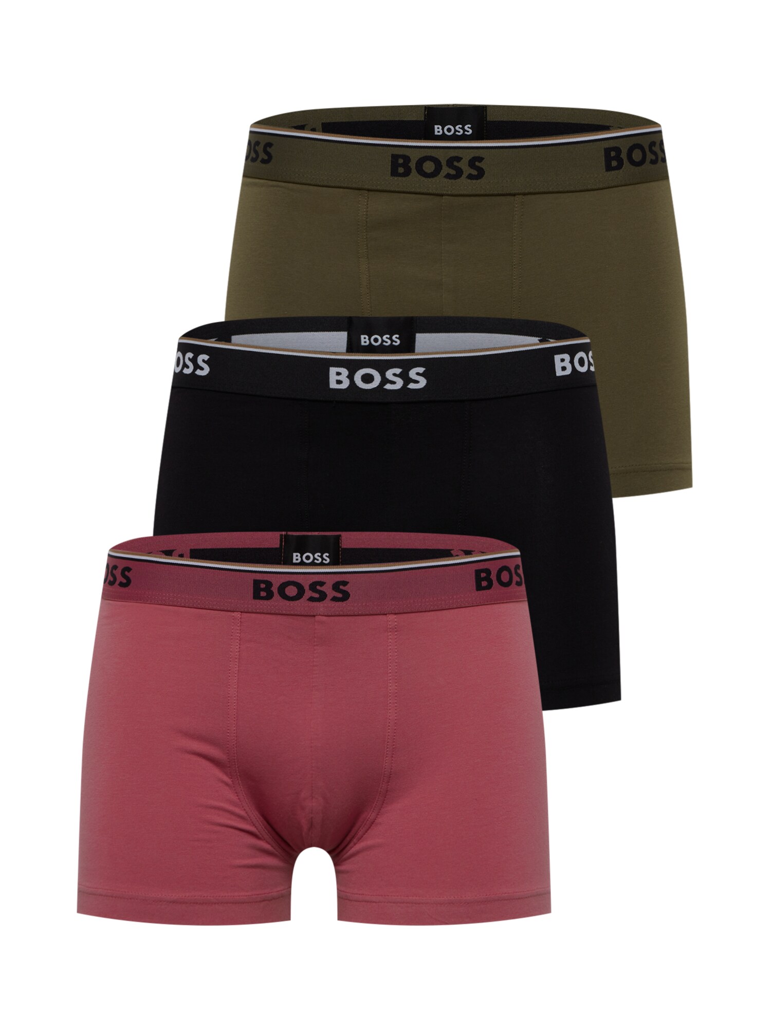 BOSS Black Boxeralsók  fekete / olíva / pasztellpiros / világosszürke
