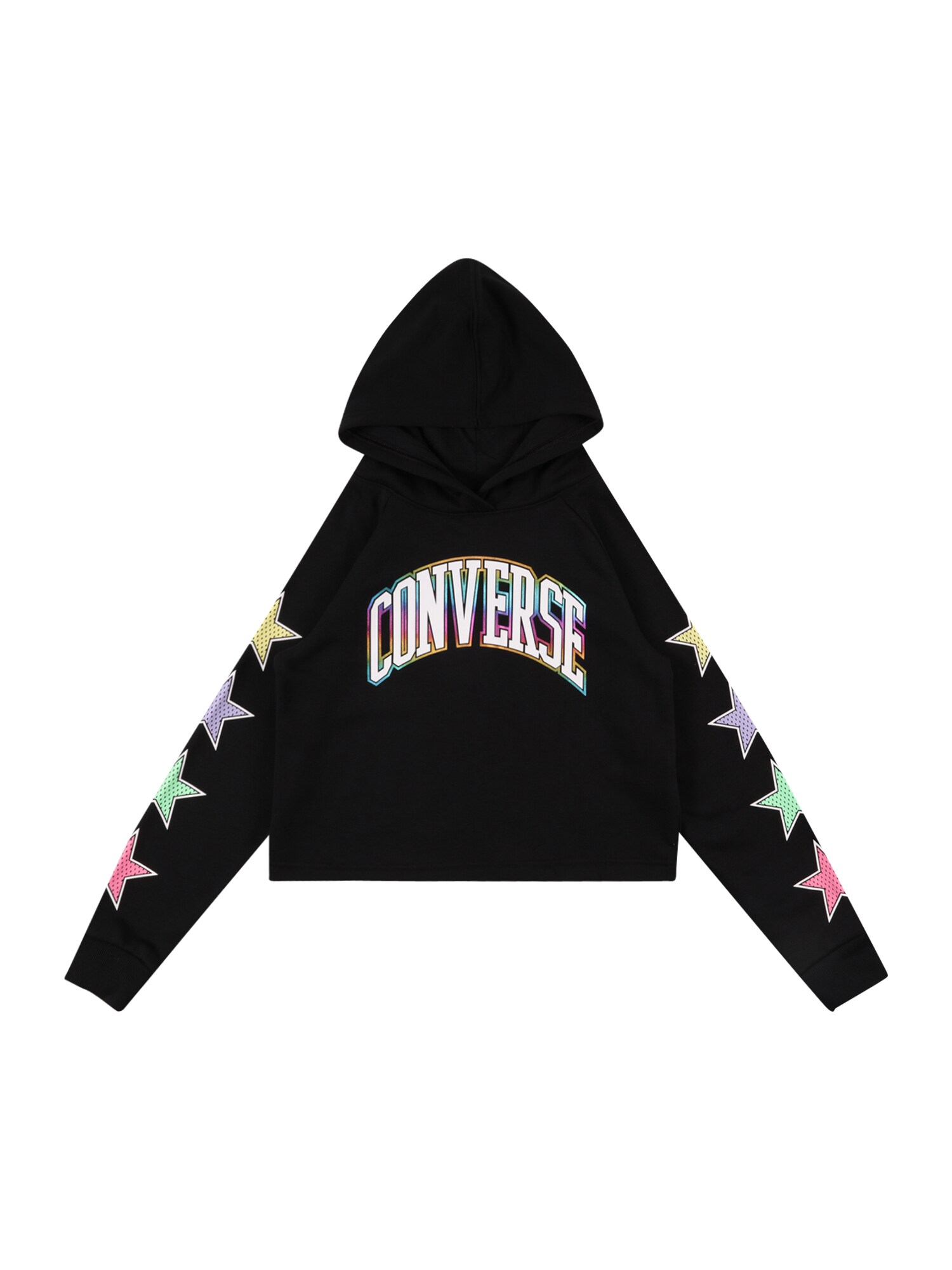 CONVERSE Tréning póló  fekete / fehér / rózsaszín / világoslila