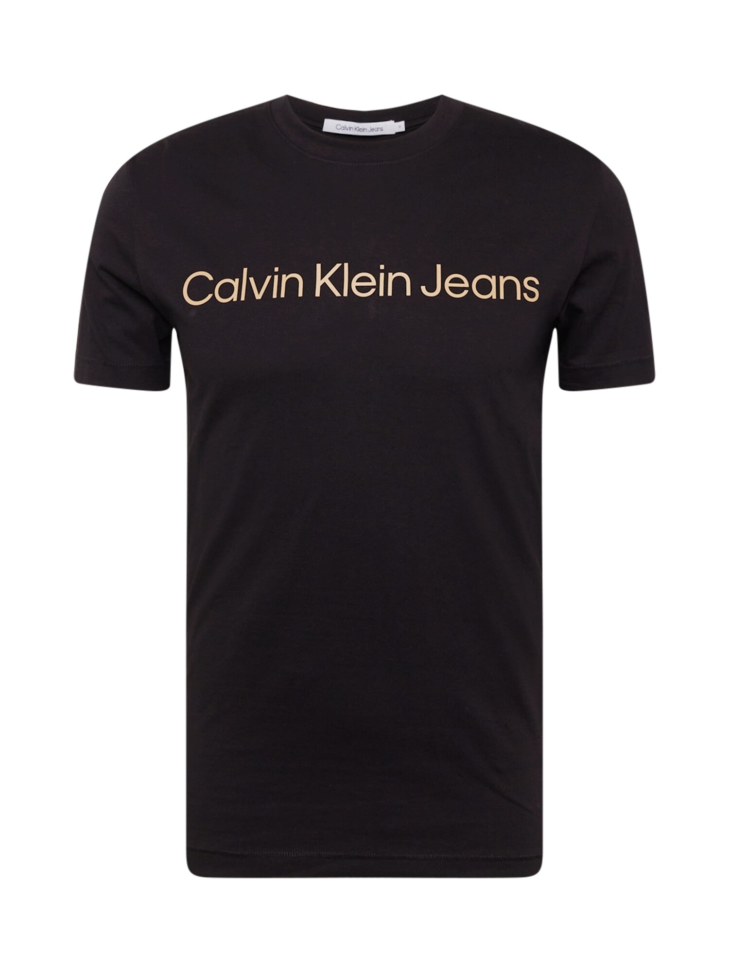 Calvin Klein Jeans Póló  fekete / pasztellsárga