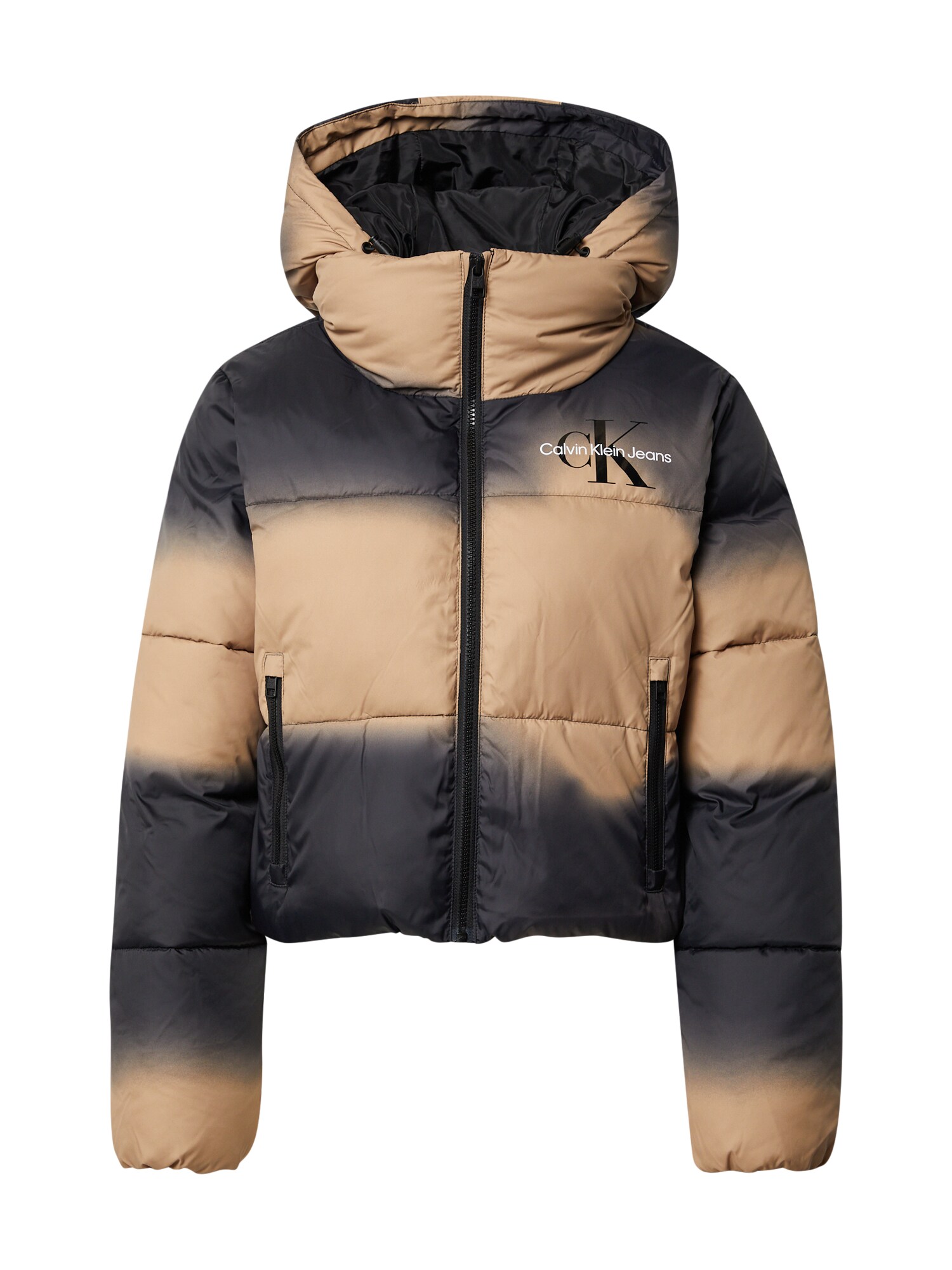 Calvin Klein Jeans Téli dzseki  fekete / teveszín