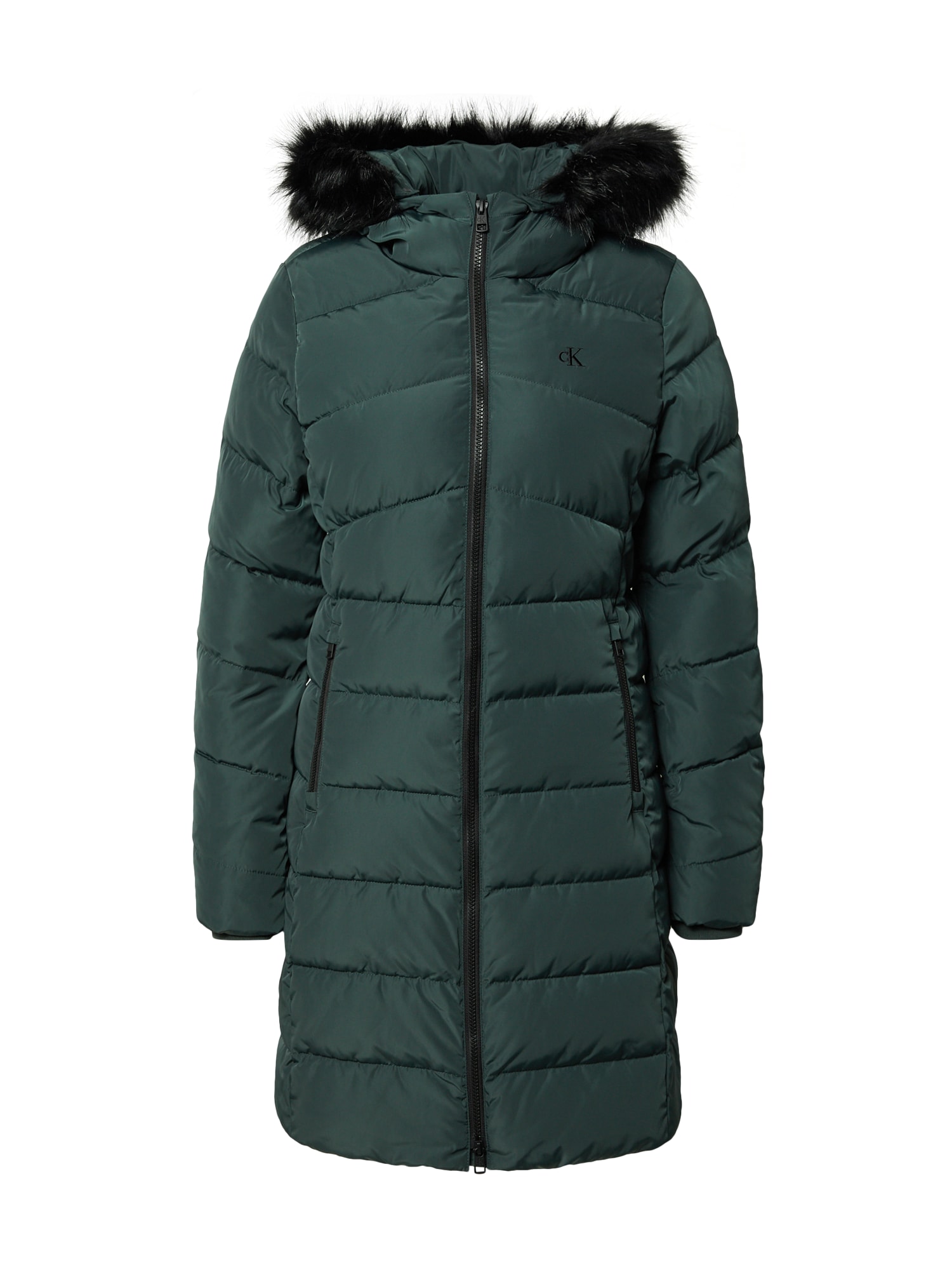 Calvin Klein Jeans Télikabátok  sötétzöld / fekete