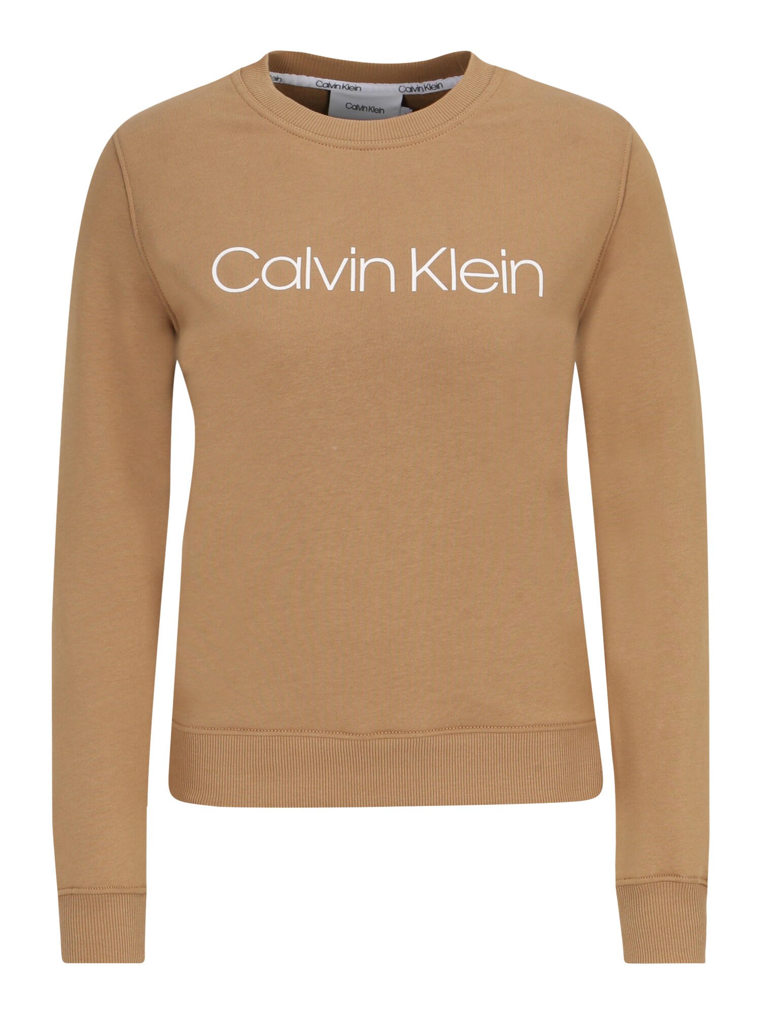 Calvin Klein Tréning póló  világosbarna / fehér