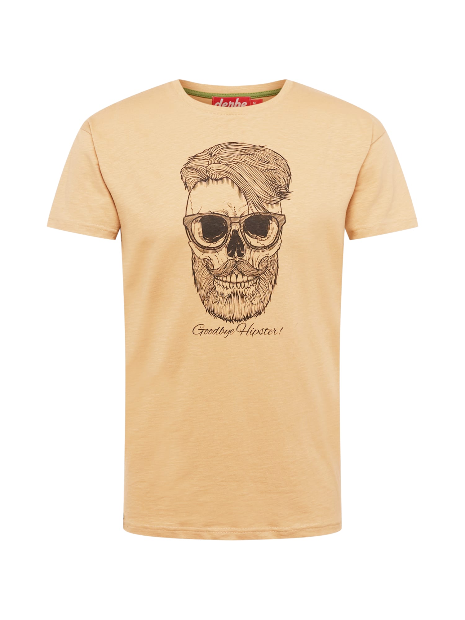 Derbe Póló 'Hipster'  világosbarna / fekete