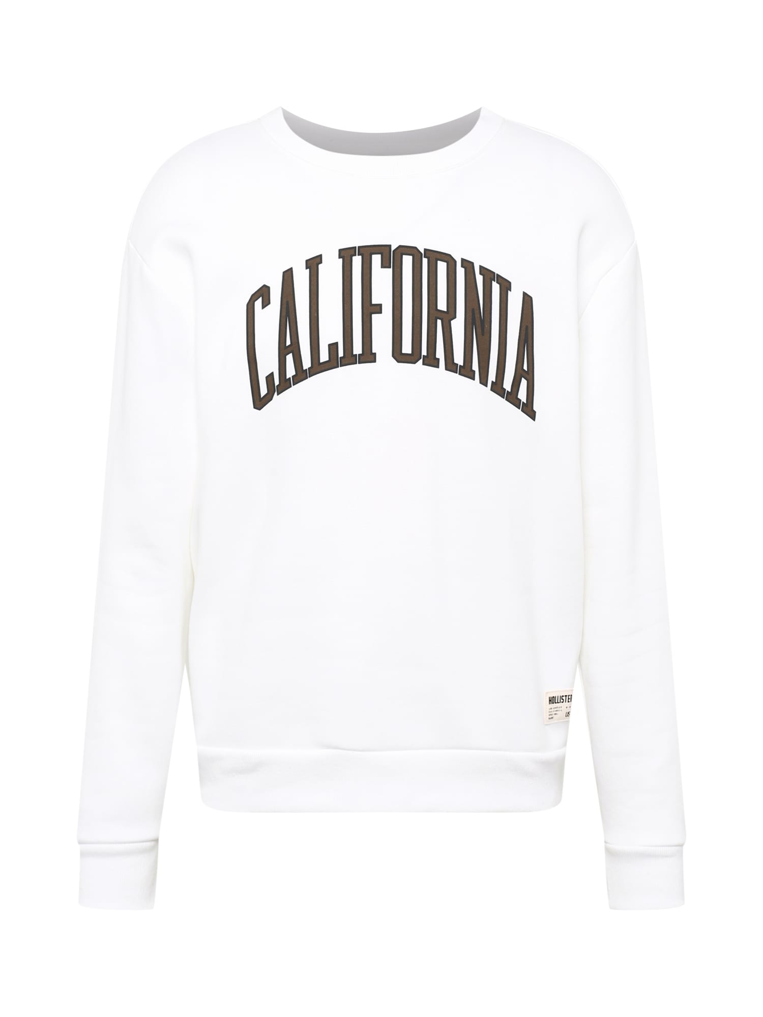 HOLLISTER Tréning póló  fehér / fekete / umbra